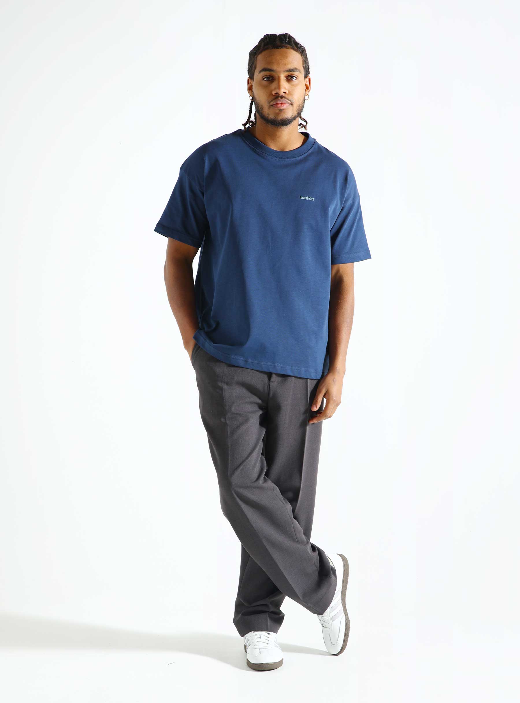 Baskèts Modern Essential Tee Deep Marine BAS073-DMA