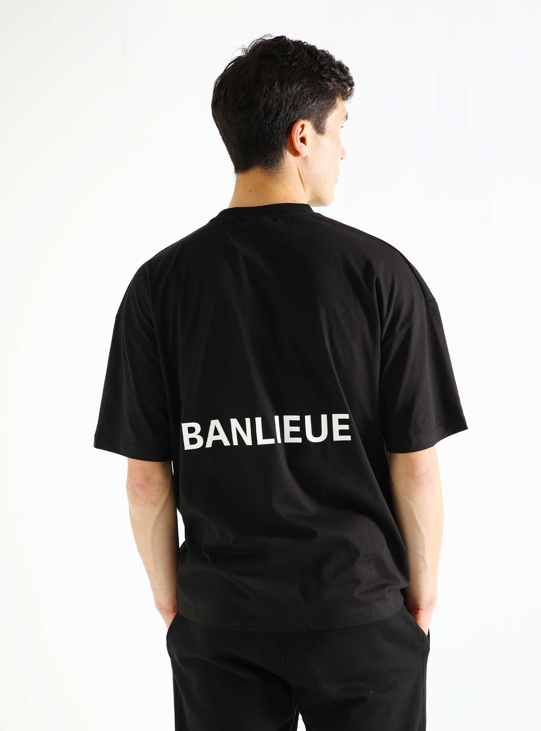 Banlieue B+ Script T-Shirt Black BPLUS- FW23-TS04