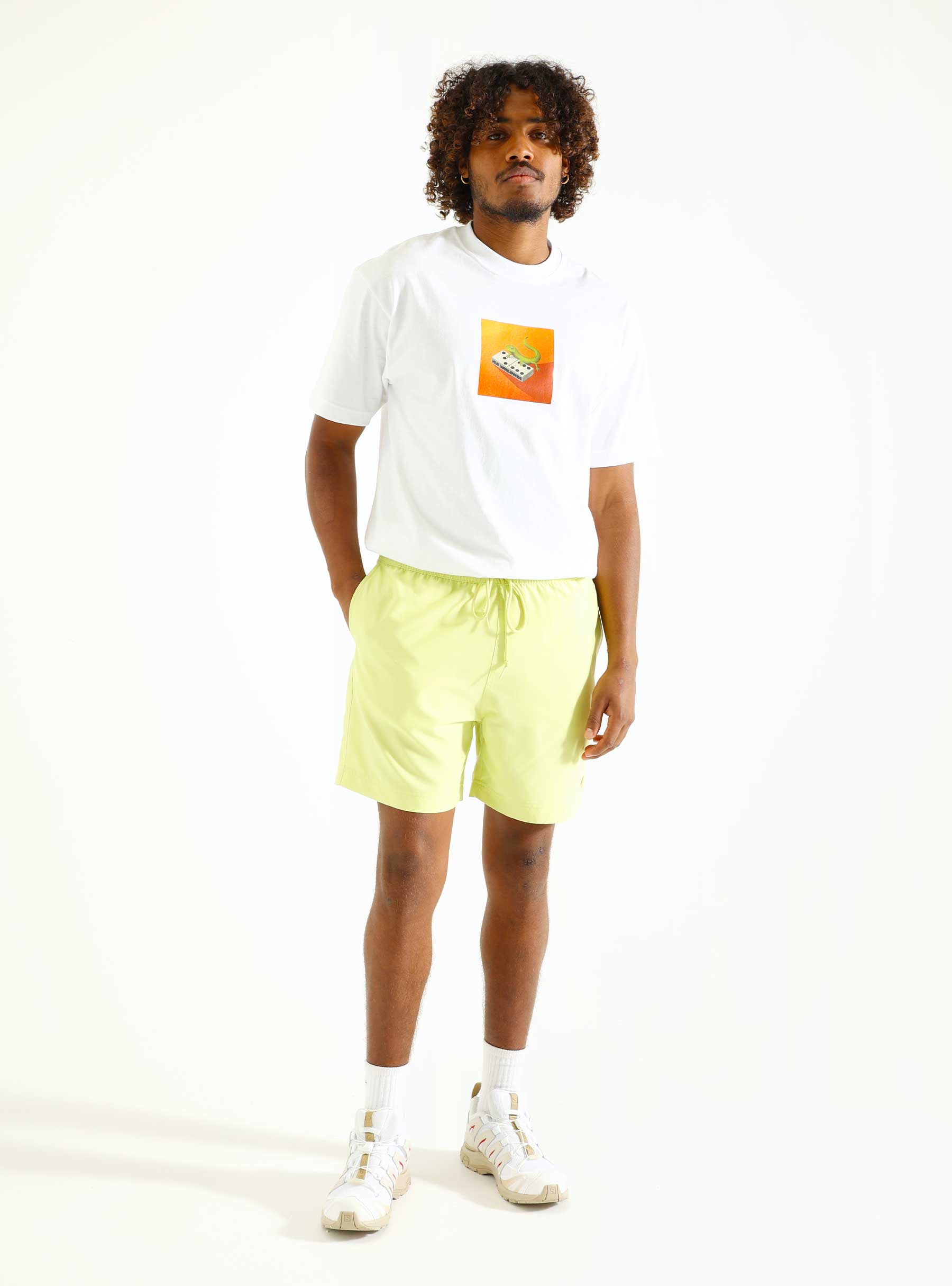 Carhartt WIP Chase Swim Trunks Arctic Lime Gold I026235-2A4XX