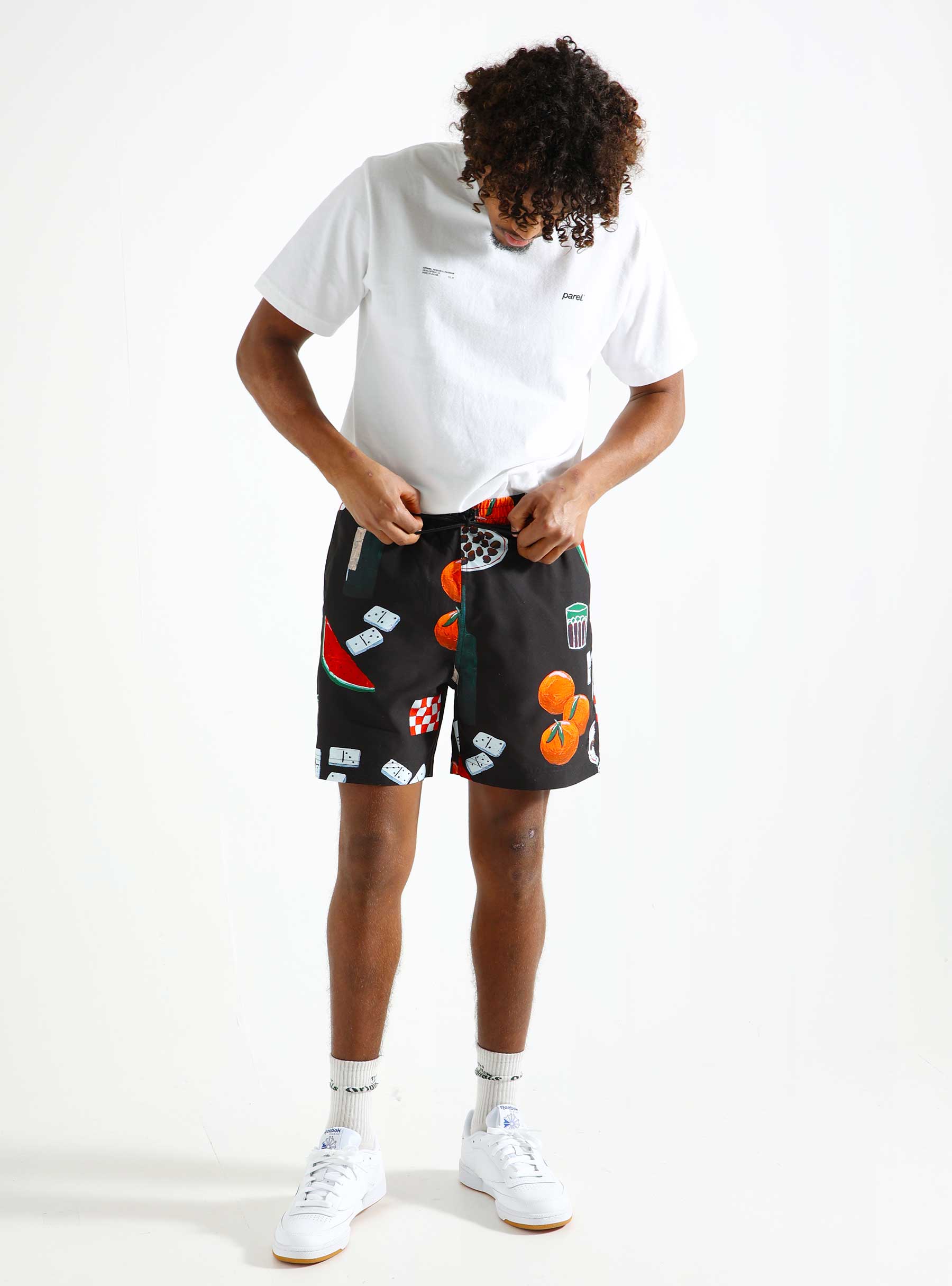 Carhartt WIP Slater Swim Trunks Isis Maria Dinner Print Black I031536-23JXX