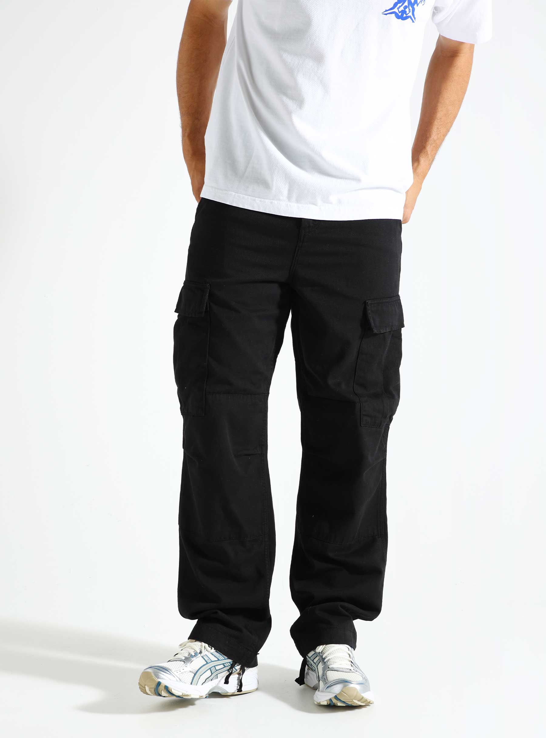 Carhartt WIP Regular Cargo Pant Black Garment Dyed I030475-89GD