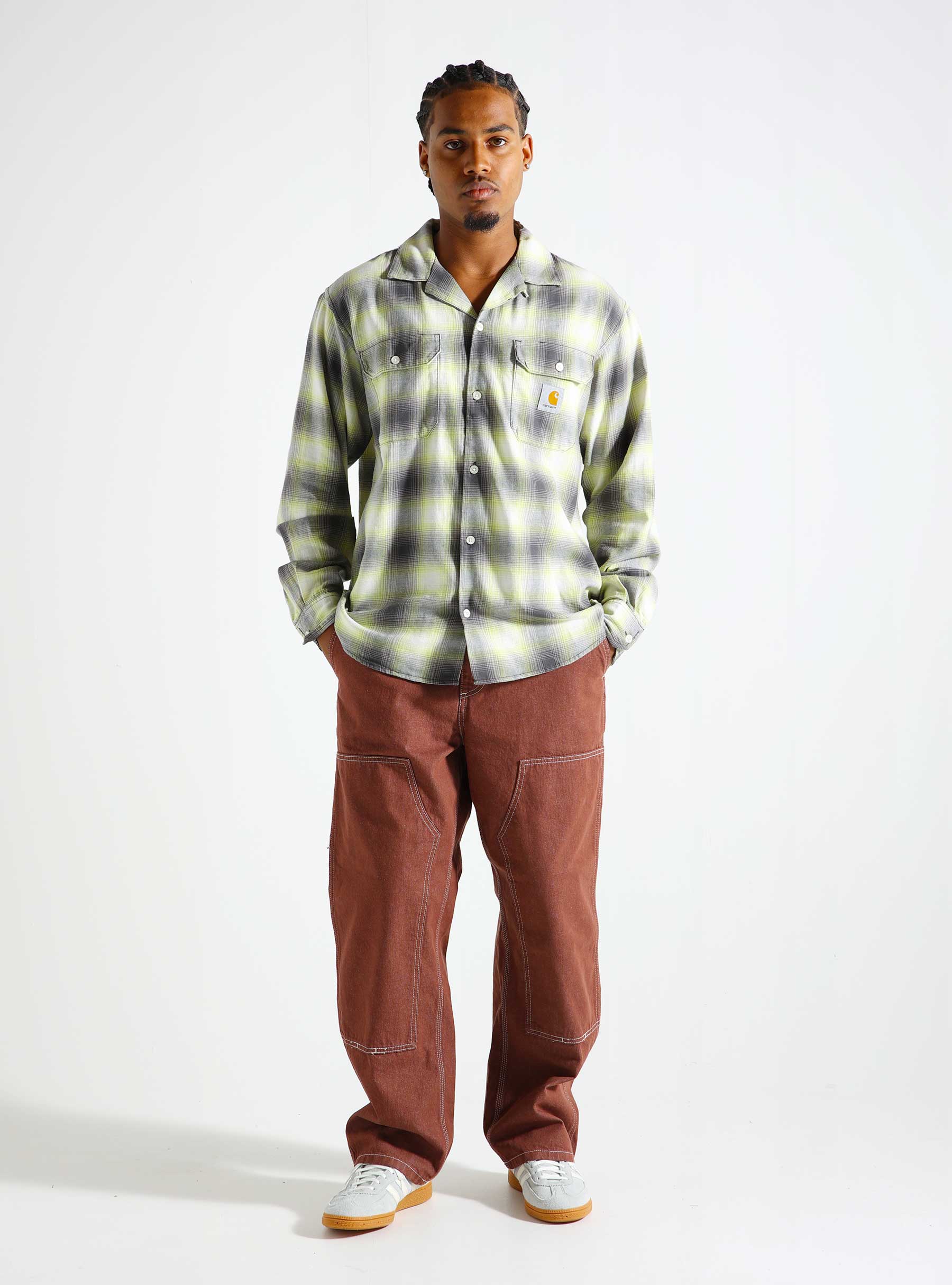 Carhartt WIP Longsleeve Blanchard Shirt Blanchard Check Arctic Lime I033691-2A9XX