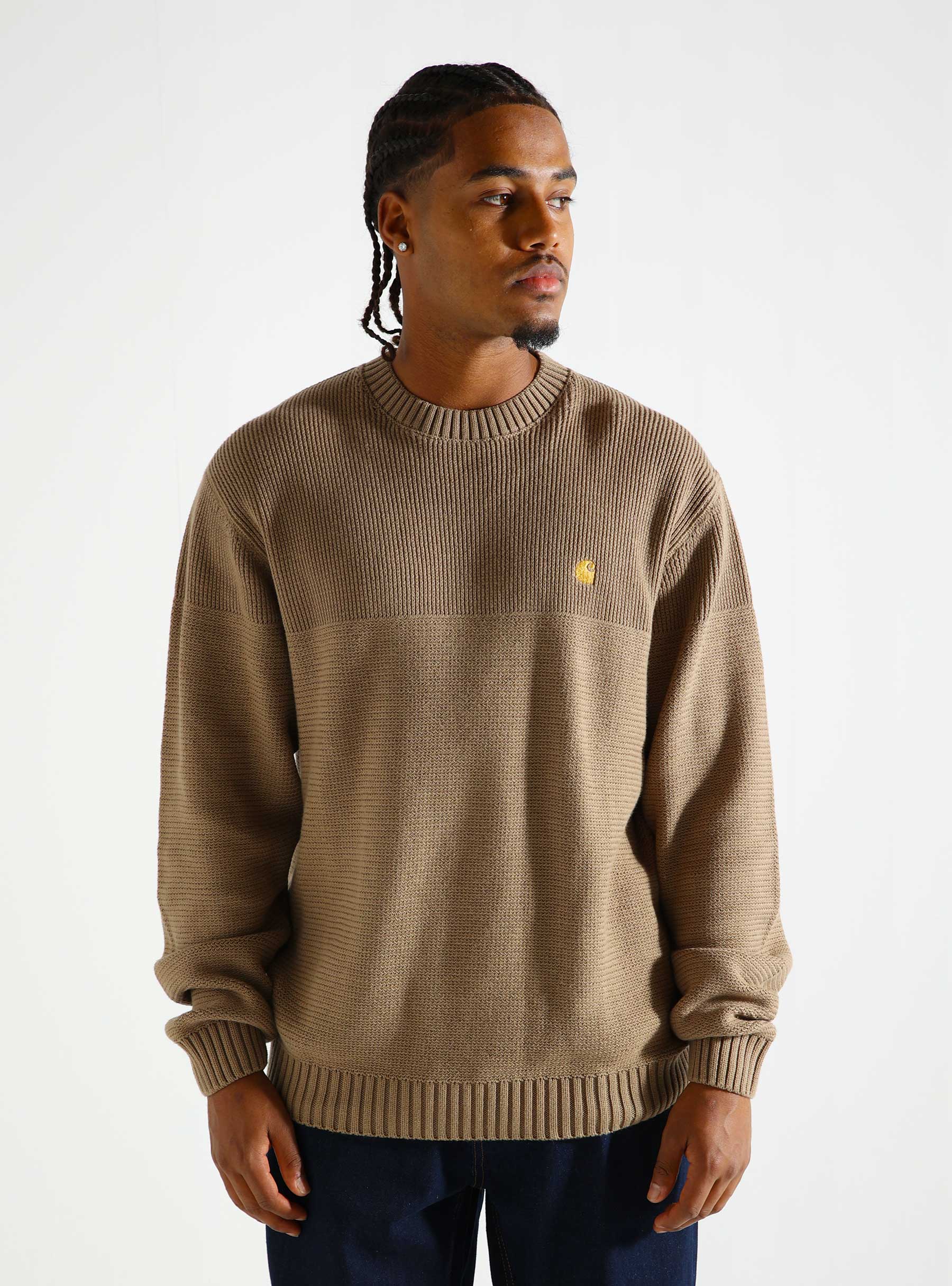 Carhartt WIP Chane Sweater Leather Gold I033884-2HJXX