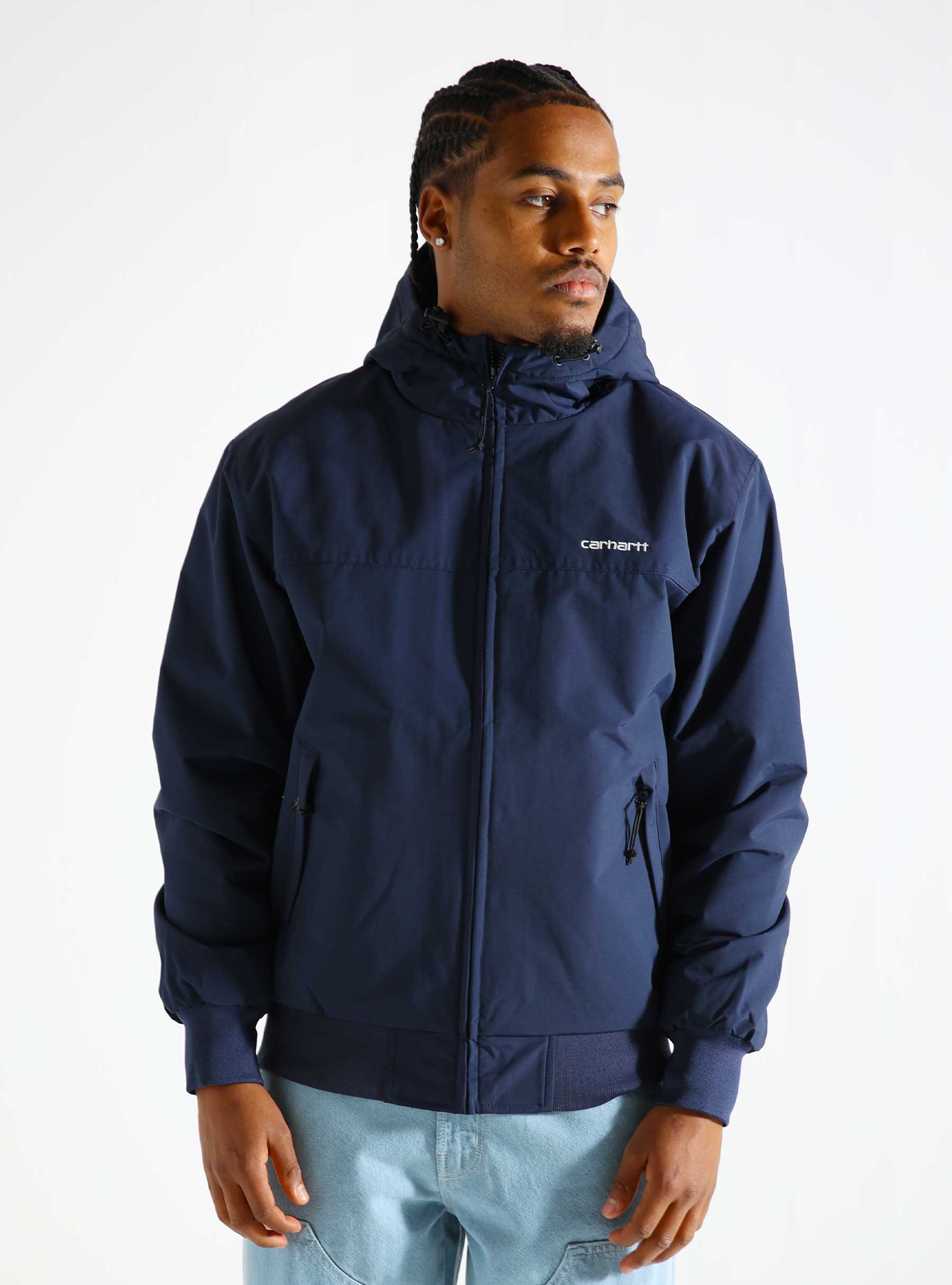 Carhartt WIP Hooded Sail Jacket Air Force Blue White I028436-2AHXX