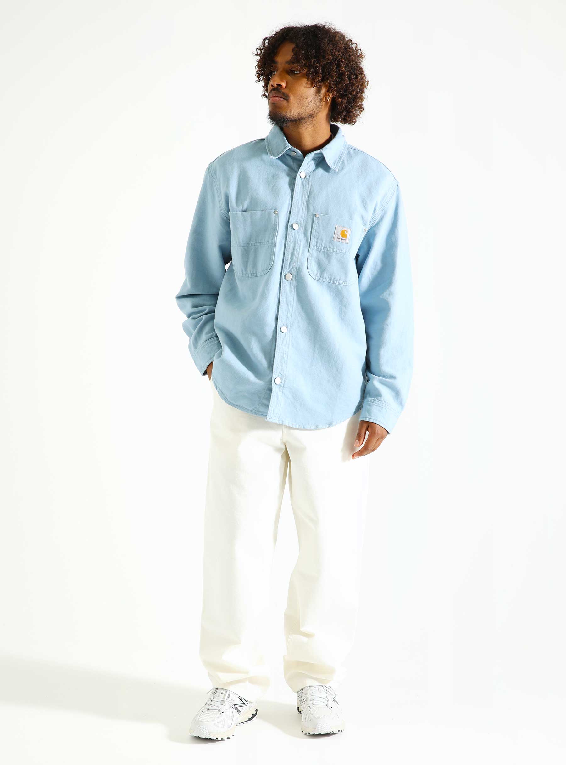 Carhartt WIP Walter Shirt Jac Misty Sky I033578-0W902