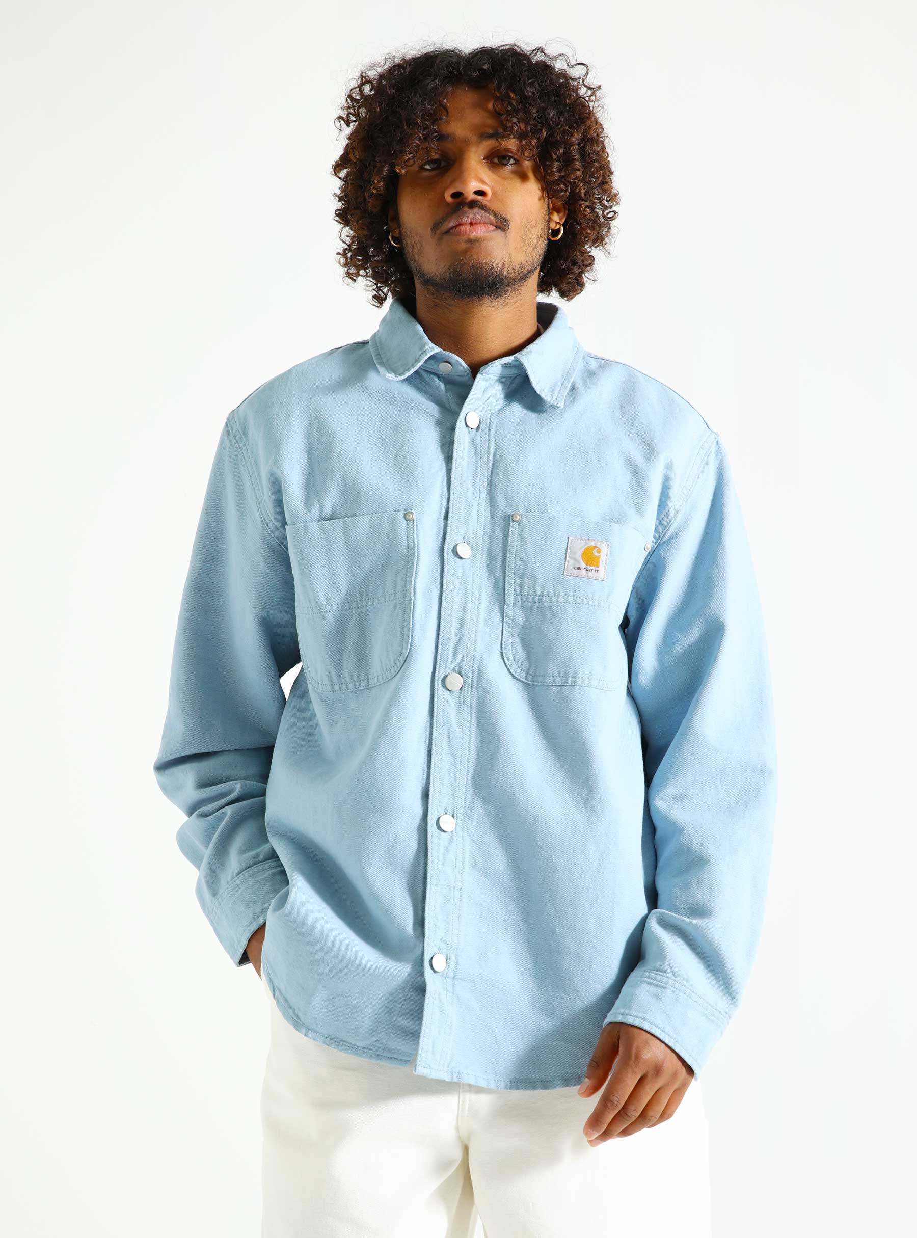 Carhartt WIP Walter Shirt Jac Misty Sky I033578-0W902