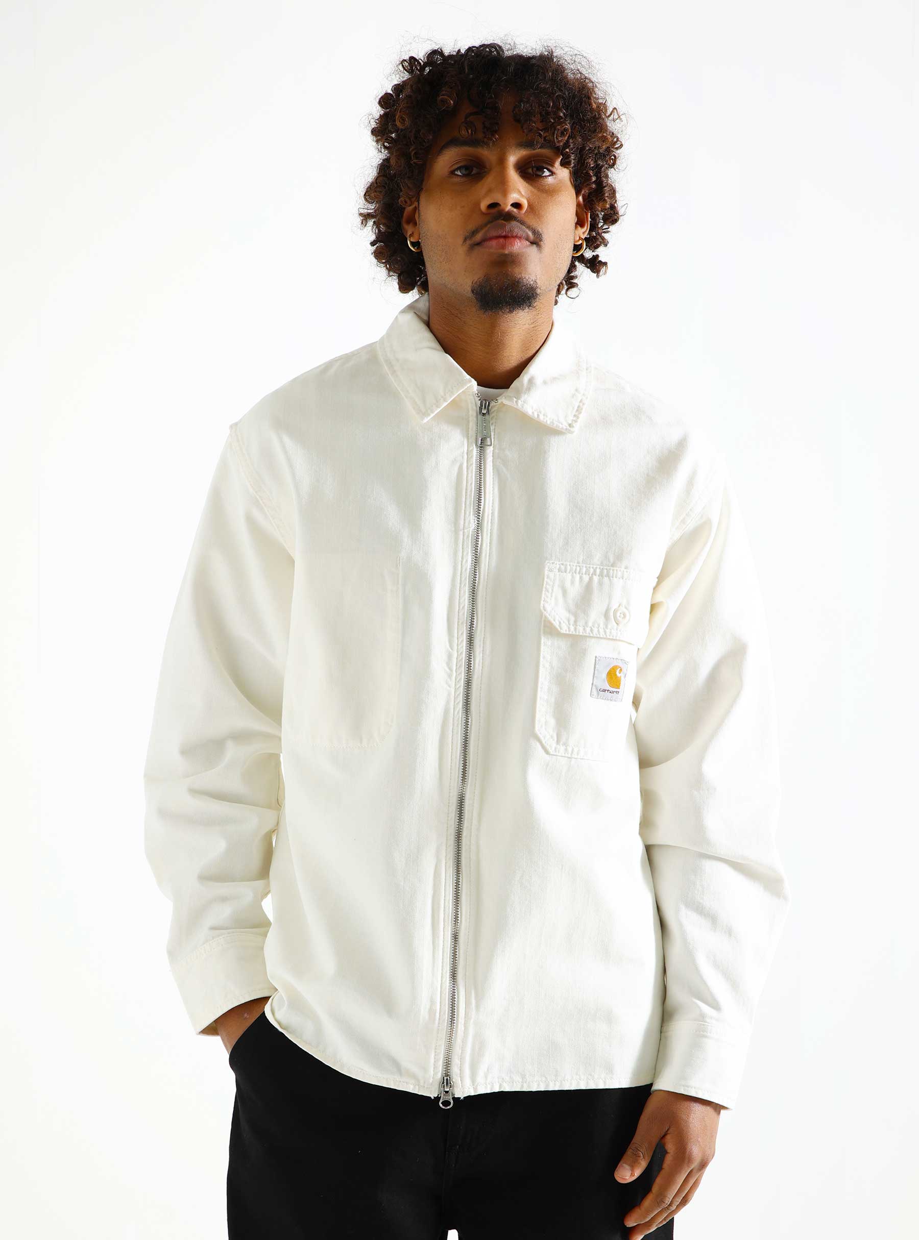 Carhartt WIP Rainer Shirt Jacket Off-White Rinsed I033276-35002