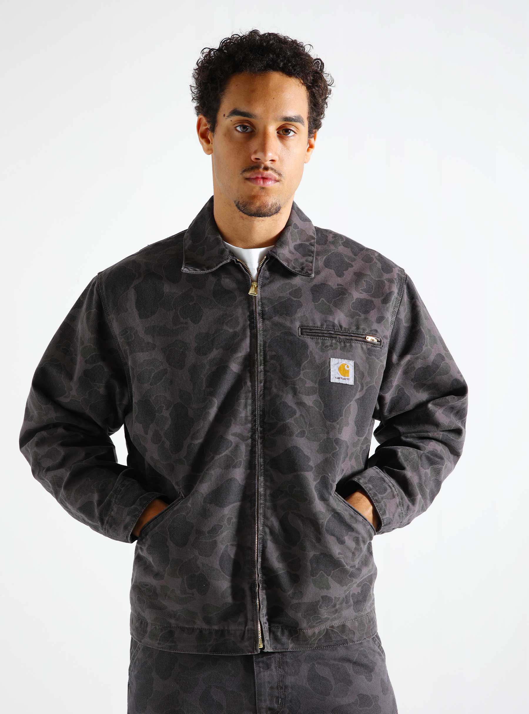 Carhartt WIP Duck Detroit Jacket Camo Duck Green Graphite I034281-2MRGD