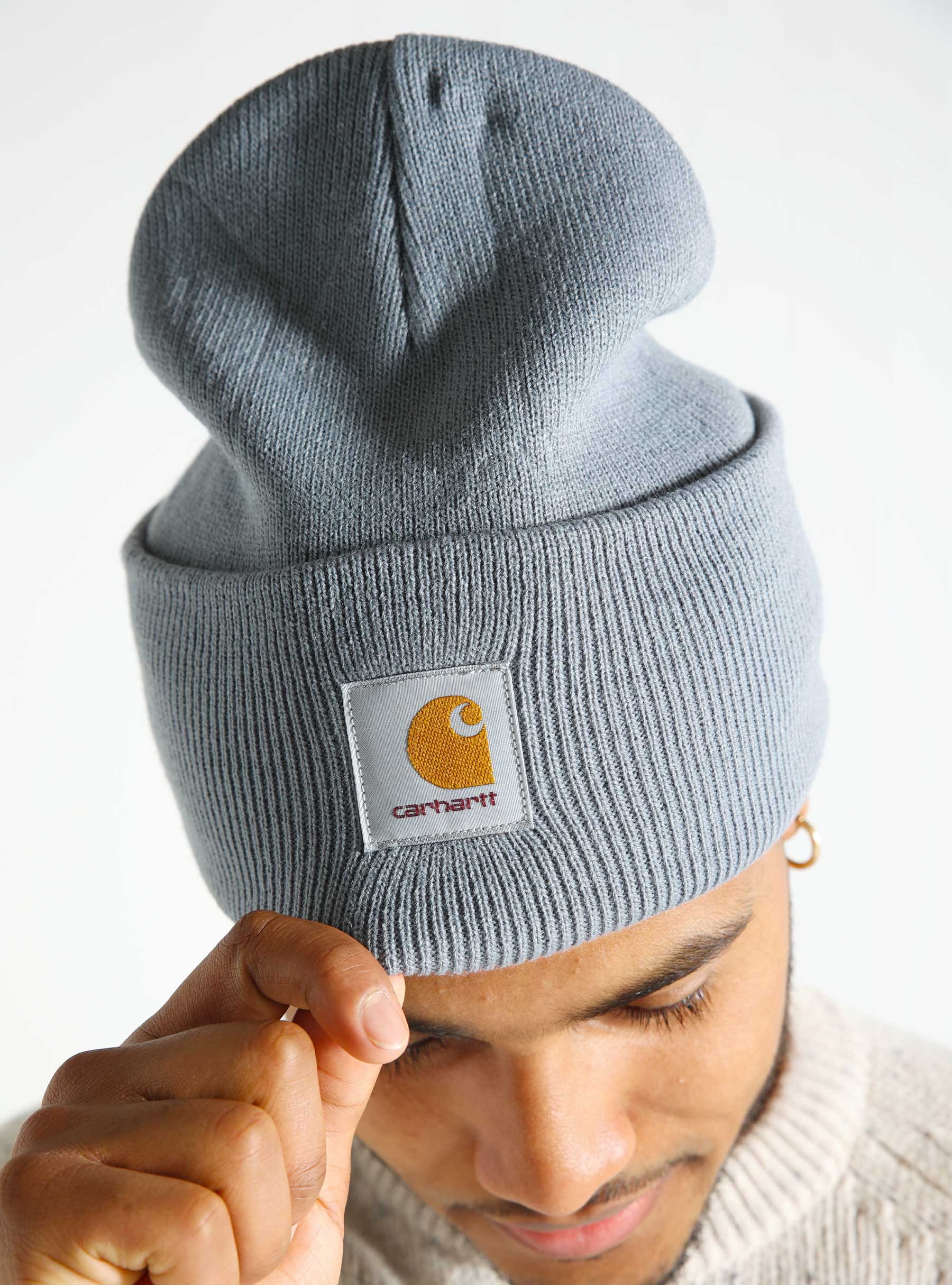 Carhartt WIP Acrylic Watch Hat Dove Grey I020222-191XX