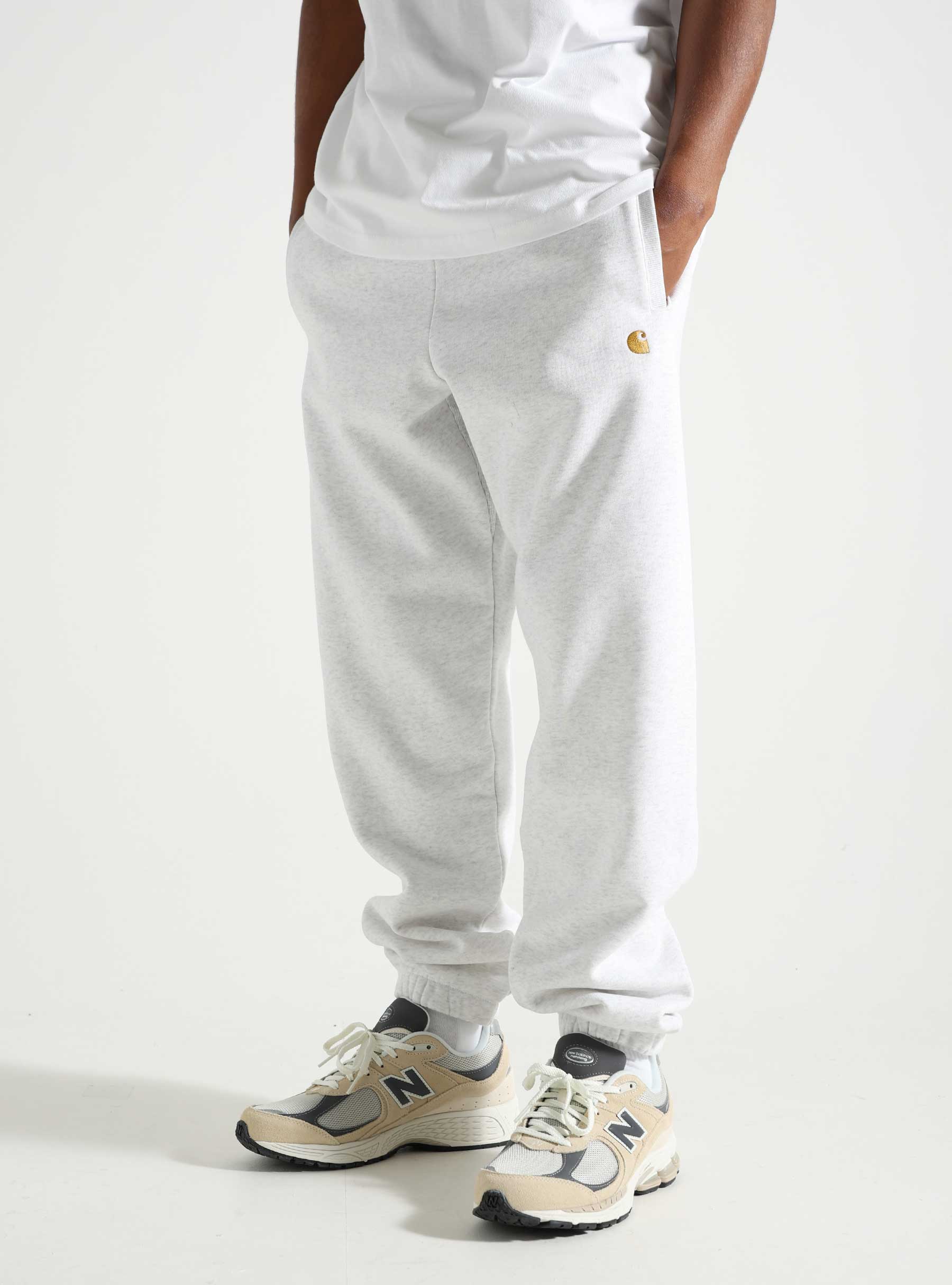 Carhartt WIP Chase Sweat Pant Ash Heather Gold I033667-00JXX