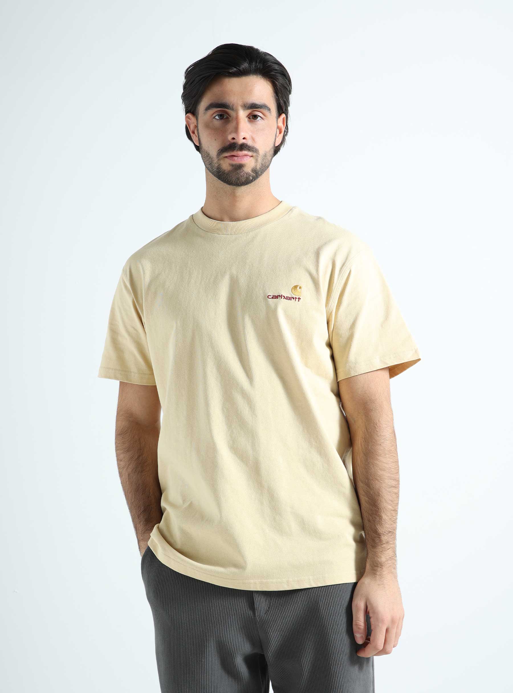 Carhartt WIP American Script T-Shirt Rattan I029956-1YRXX