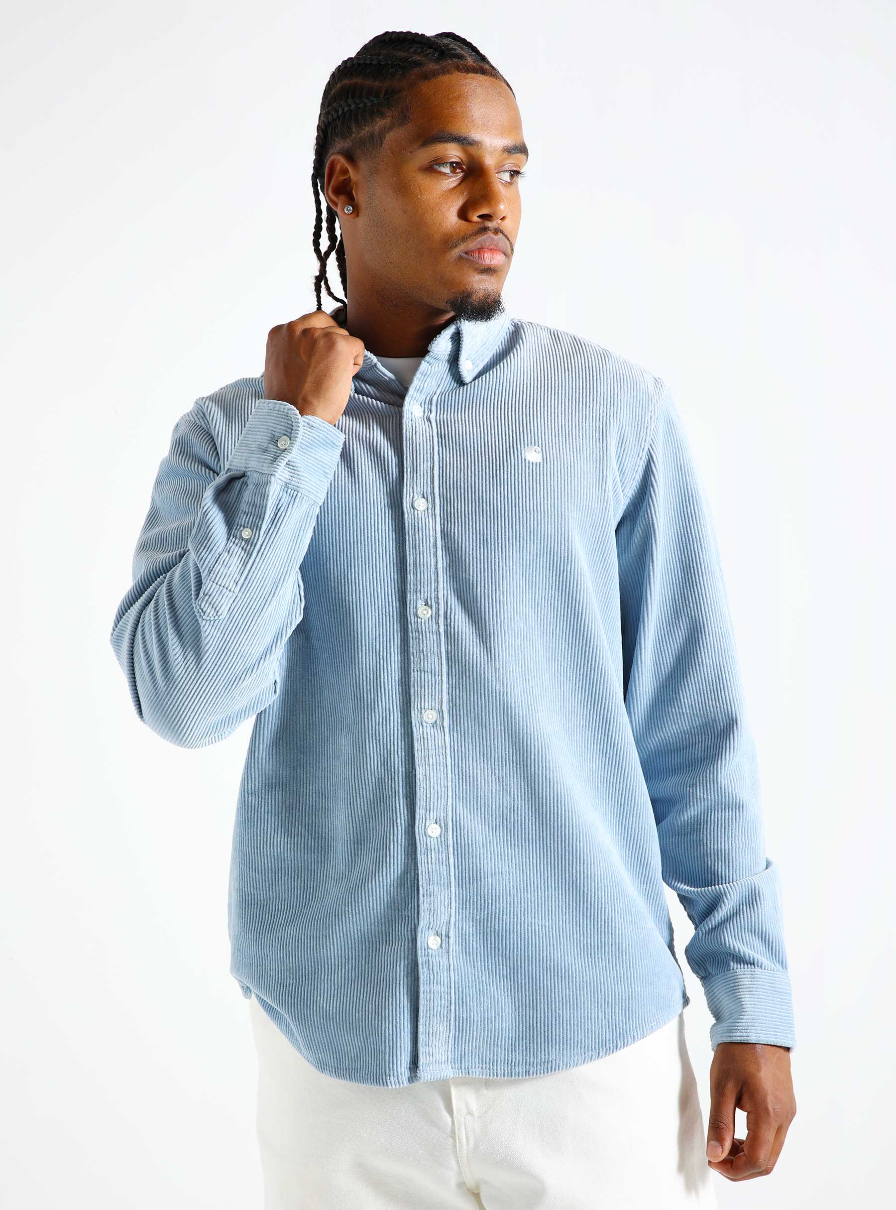 Carhartt WIP Madison Cord Shirt Dusty Ice Wax I029958-2KEXX