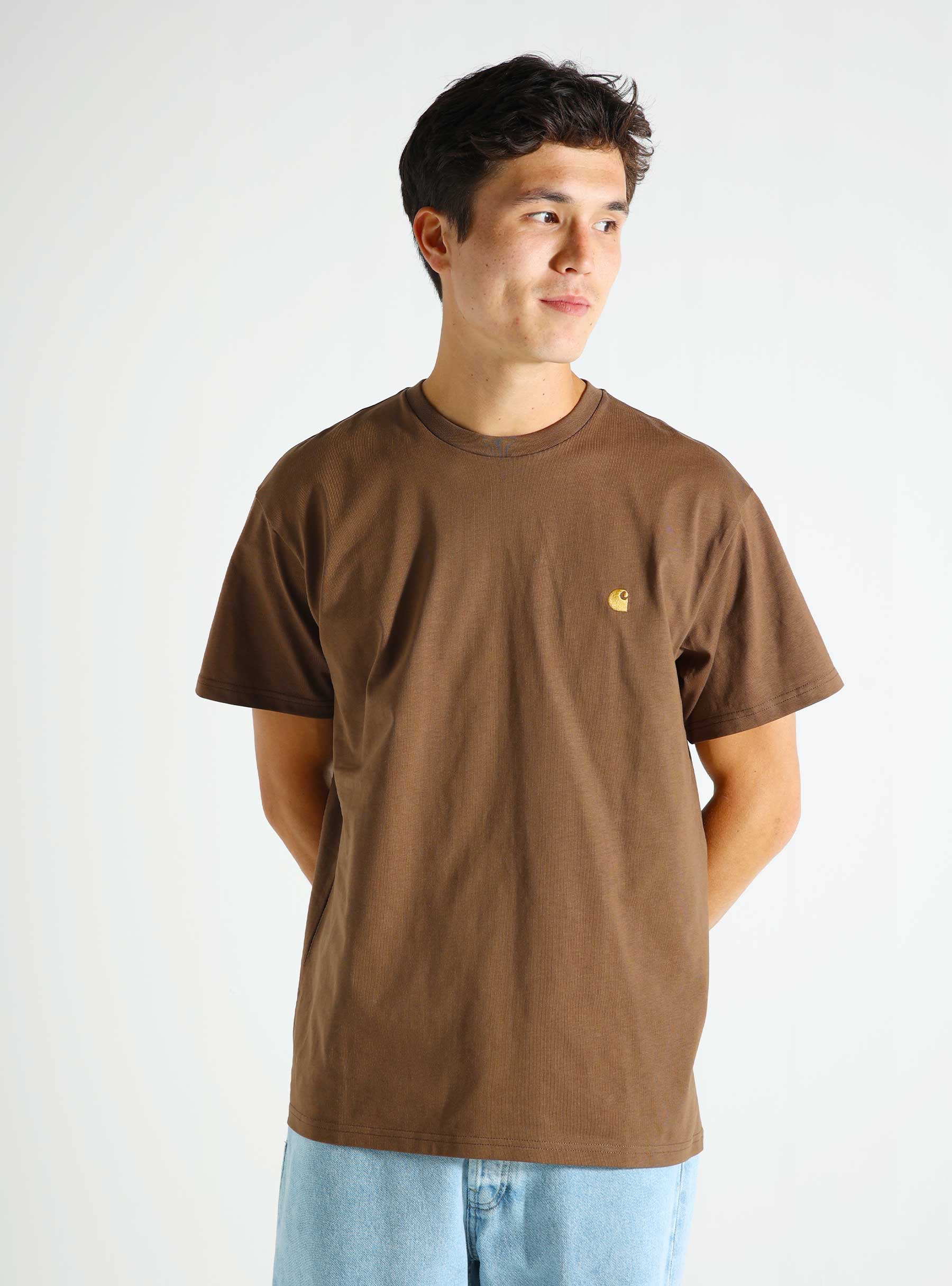 Carhartt WIP Chase T-Shirt Chocolate Gold I026391-218XX