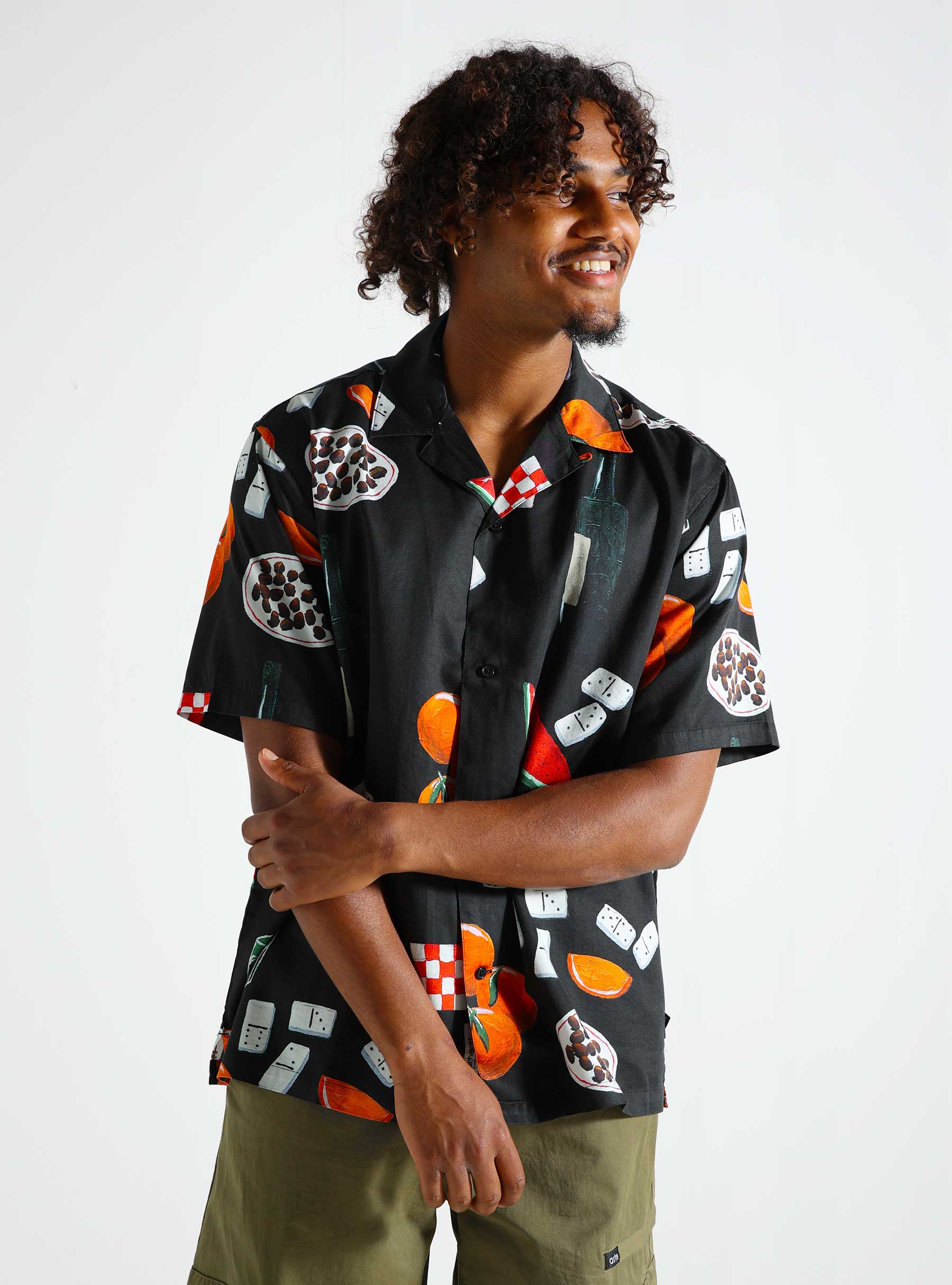 Carhartt WIP Short Sleeve Isis Maria Dinner Shirt Isis Maria Dinner Print Black I033071-23JXX