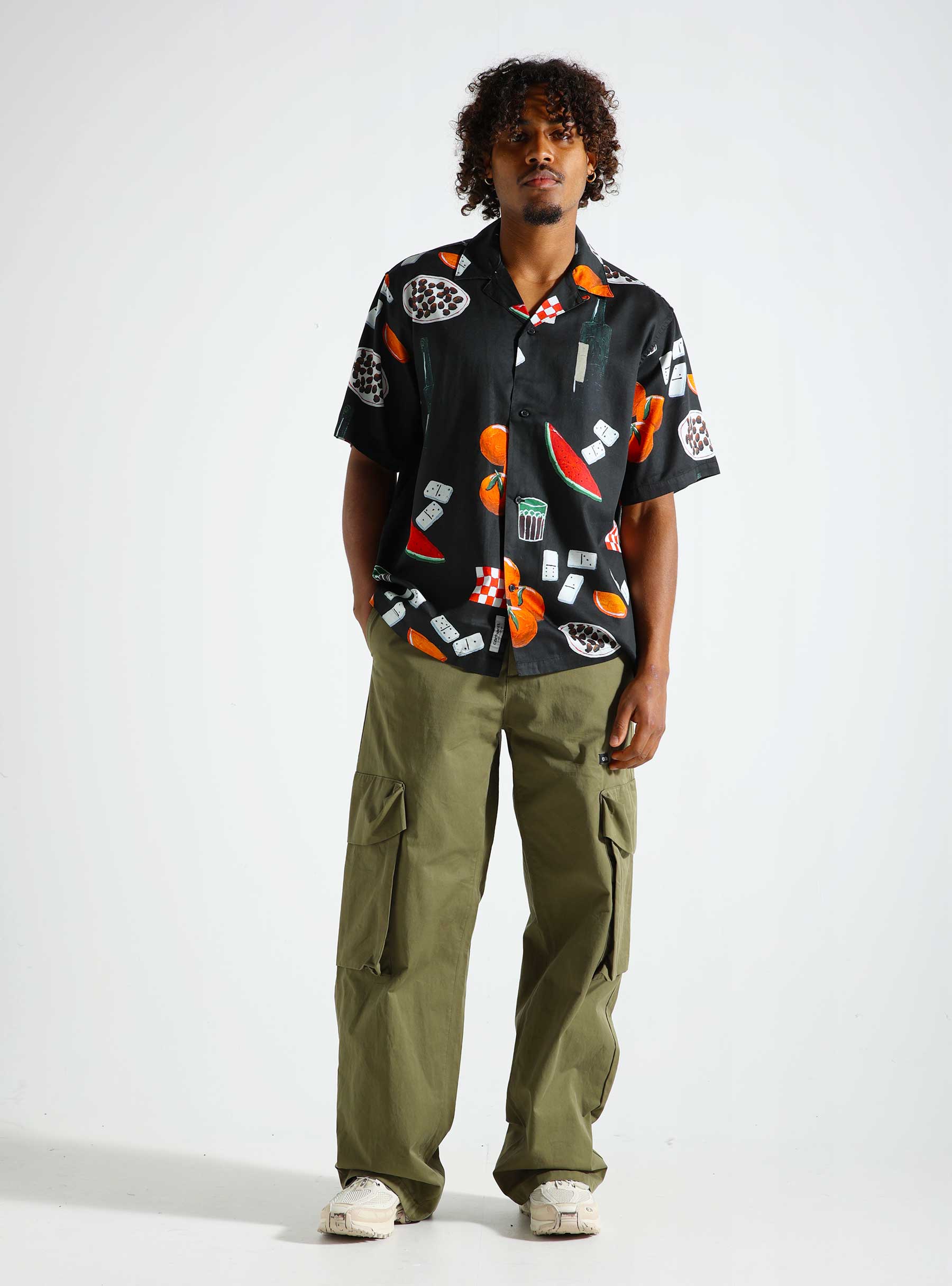 Carhartt WIP Short Sleeve Isis Maria Dinner Shirt Isis Maria Dinner Print Black I033071-23JXX