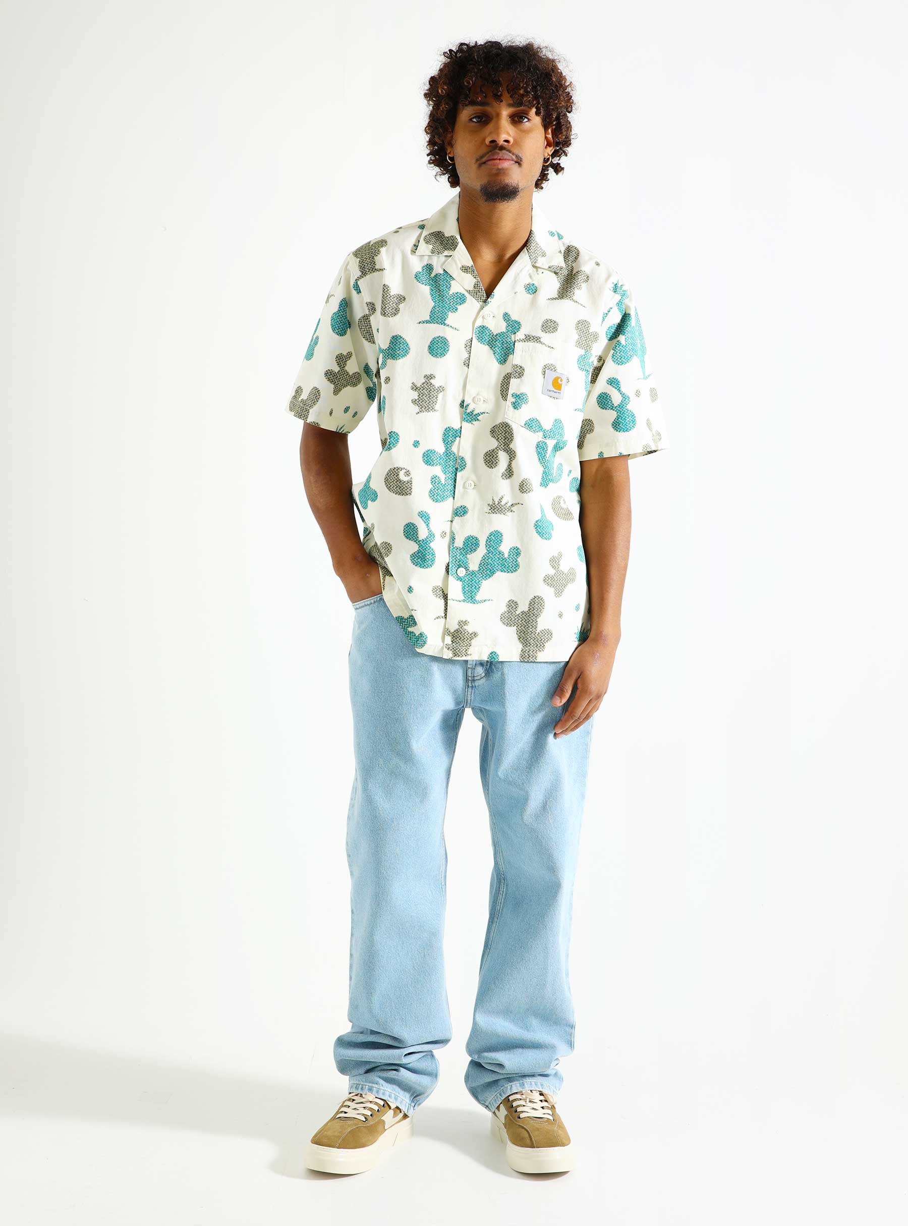 Carhartt WIP Short Sleeve Opus Shirt Opus Print Wax I033069-26TXX