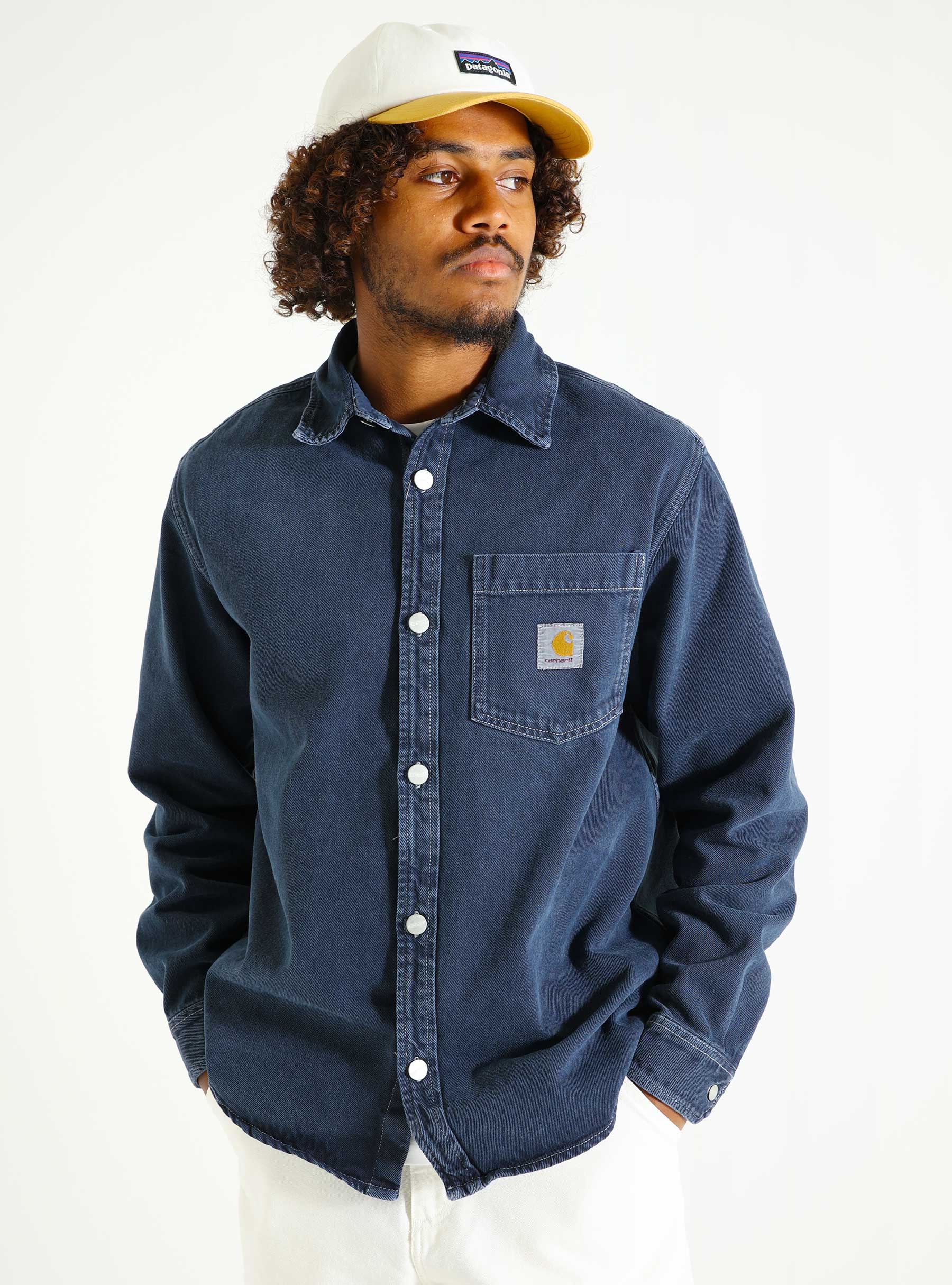 Carhartt WIP George Shirt Jac Air Force Blue I033750-29L4J