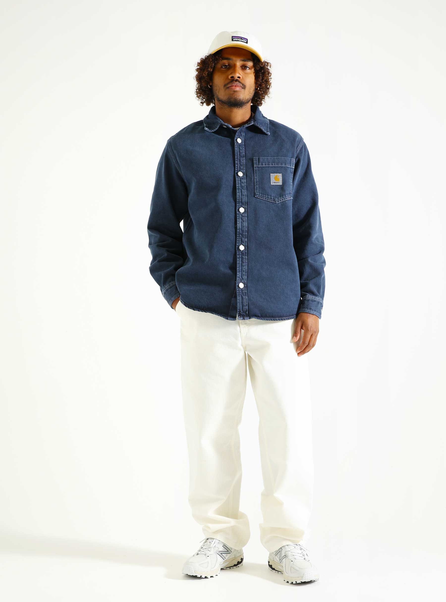 Carhartt WIP George Shirt Jac Air Force Blue I033750-29L4J