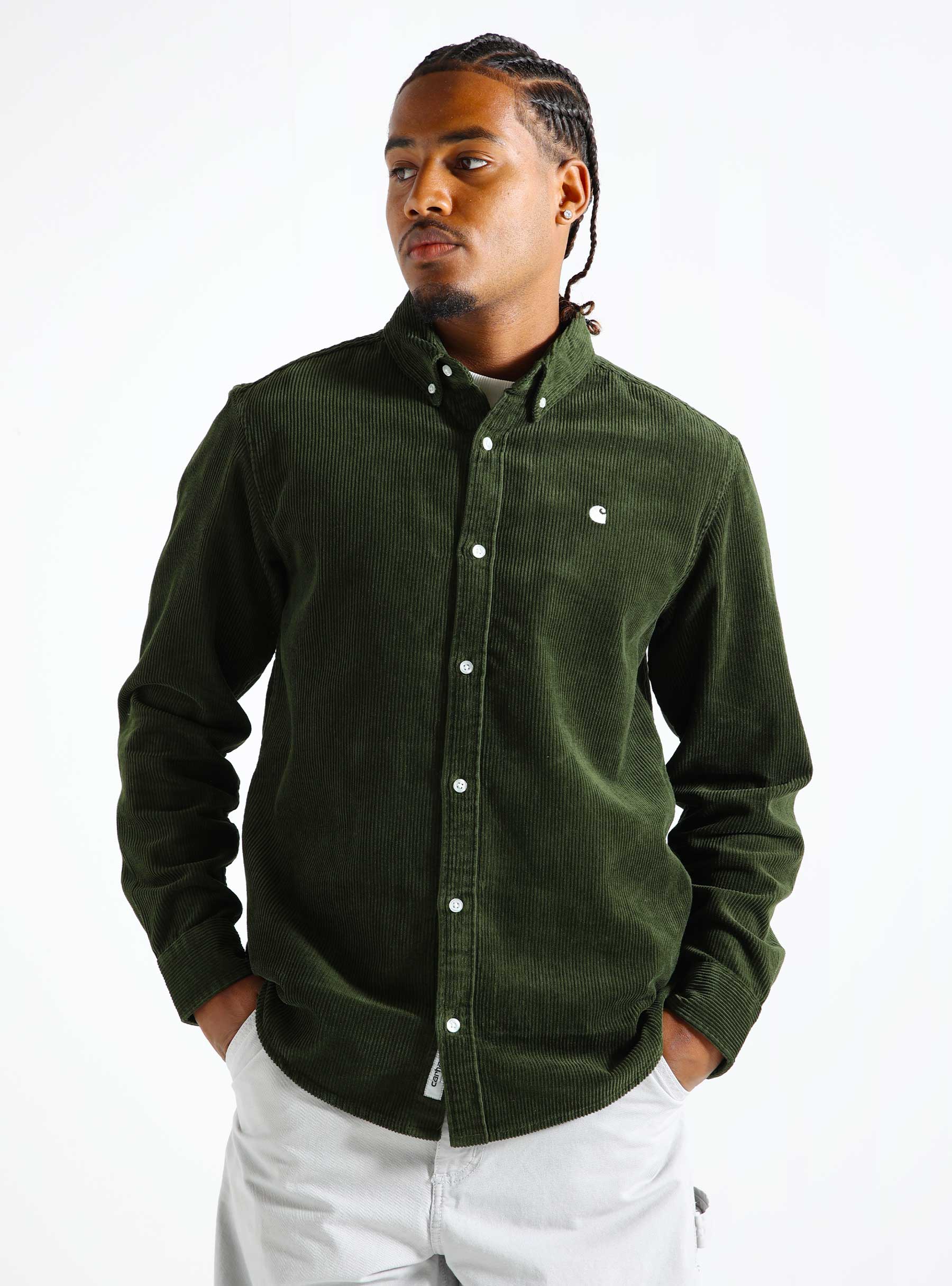 Carhartt WIP Madison Cord Shirt Tarragon Wax I029958-2EDXX