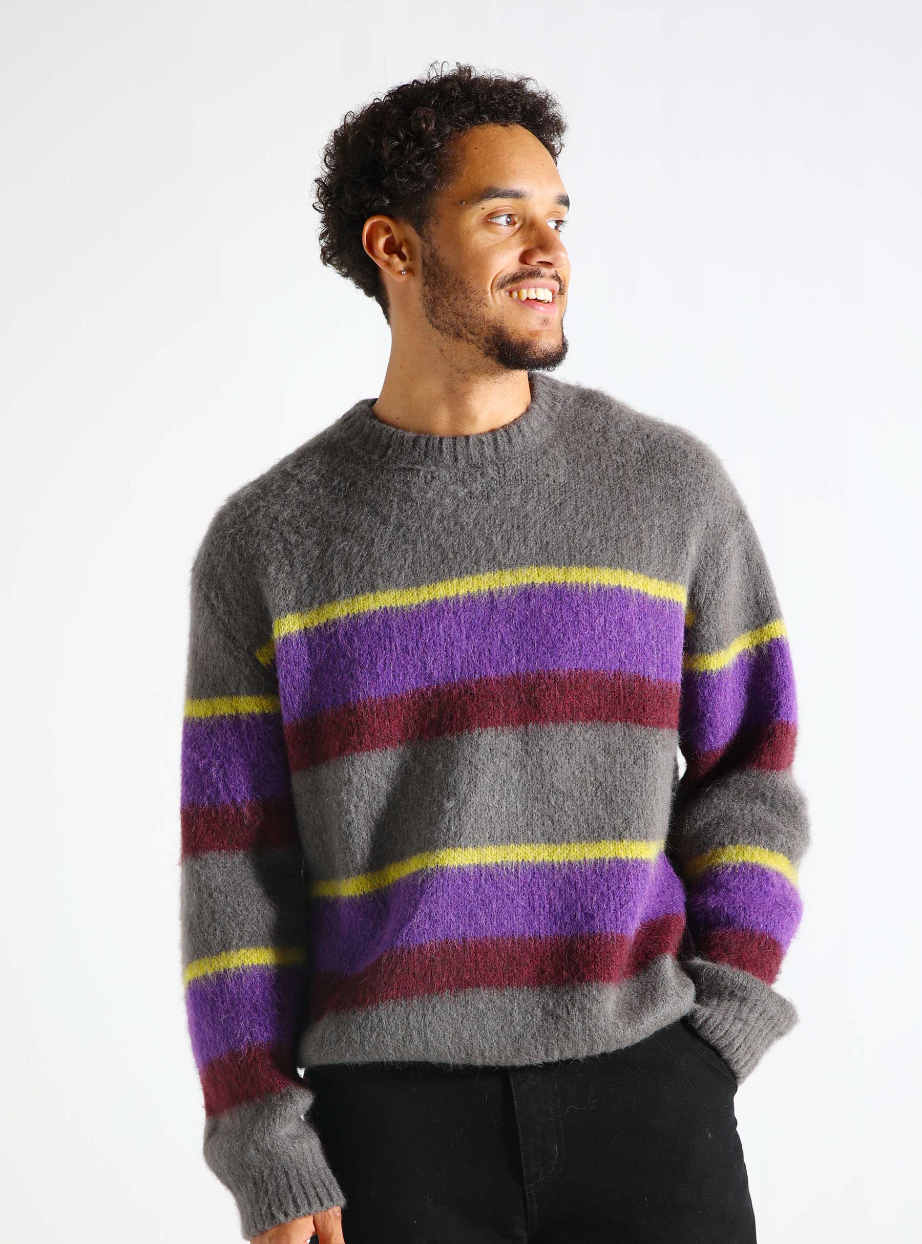 Carhartt WIP Merton Sweater Sundling Stripe Aura I033916-2C7XX