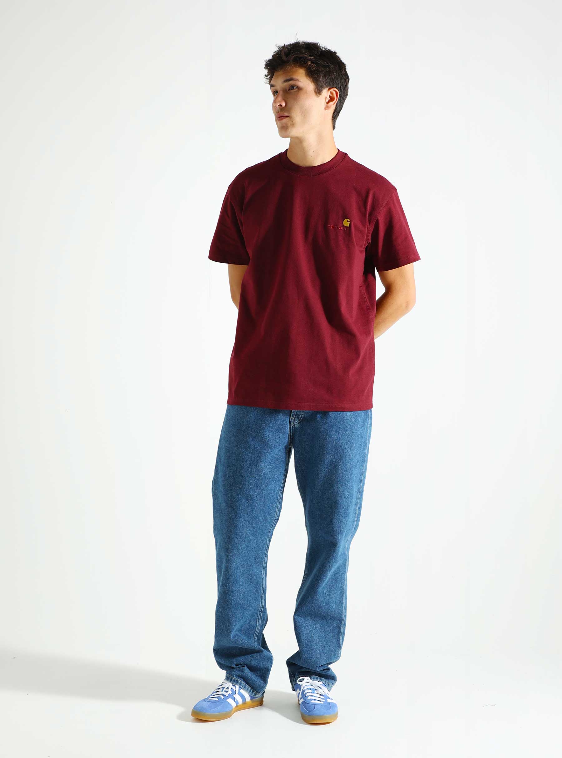 Carhartt WIP American Script T-Shirt Malbec I029956-2BYXX