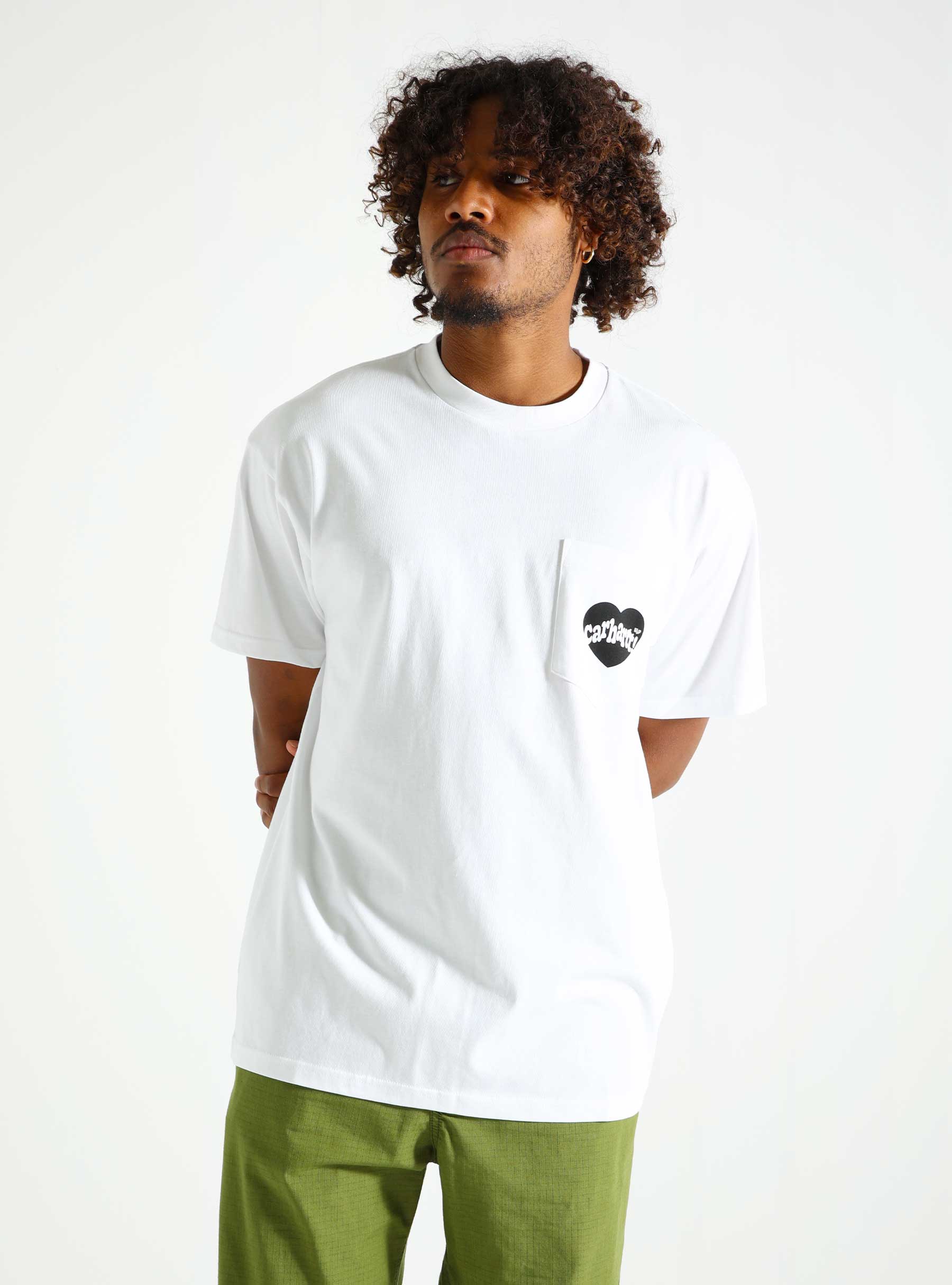 Carhartt WIP Amour Pocket T-Shirt White Black I033675-00AXX