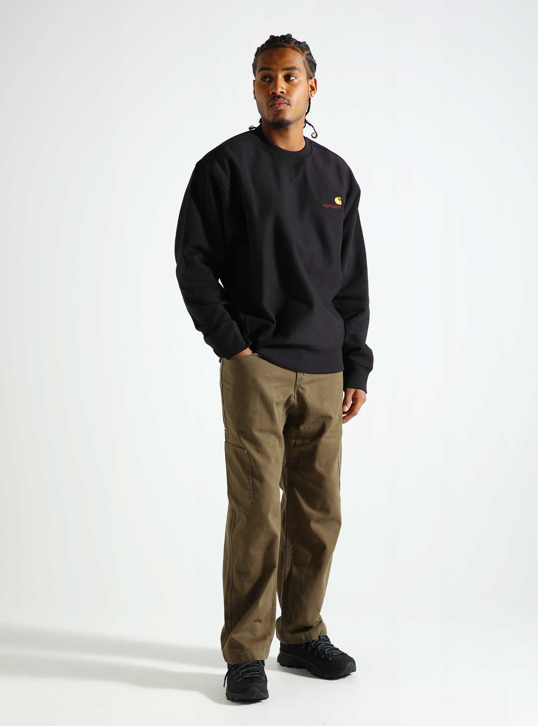 Carhartt WIP American Script Sweat Black I025475-89XX