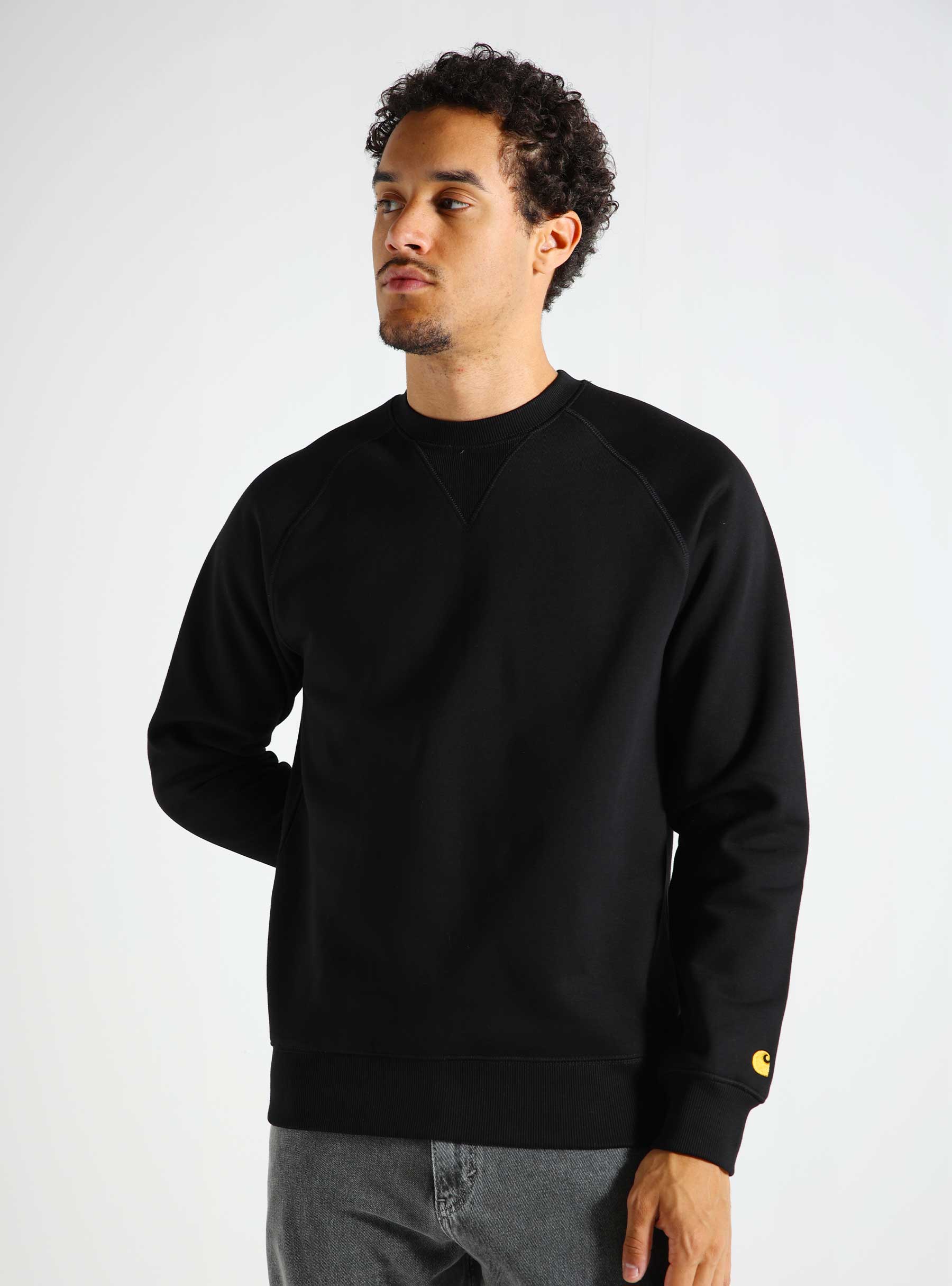 Carhartt WIP Chase Sweat Black Gold I033660-00FXX