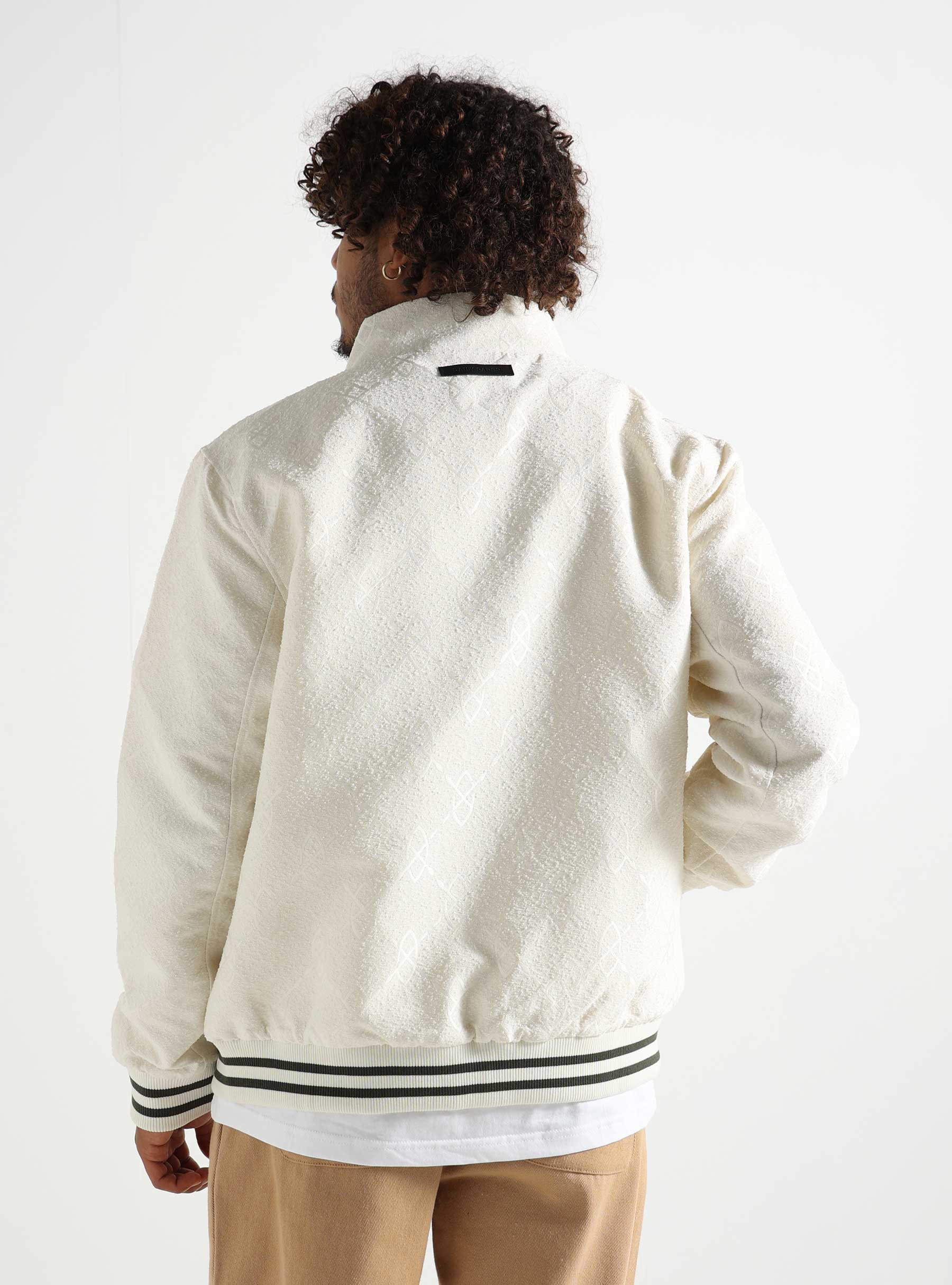 Daily Paper Shakir Boucle Track Jacket Off White 2411018