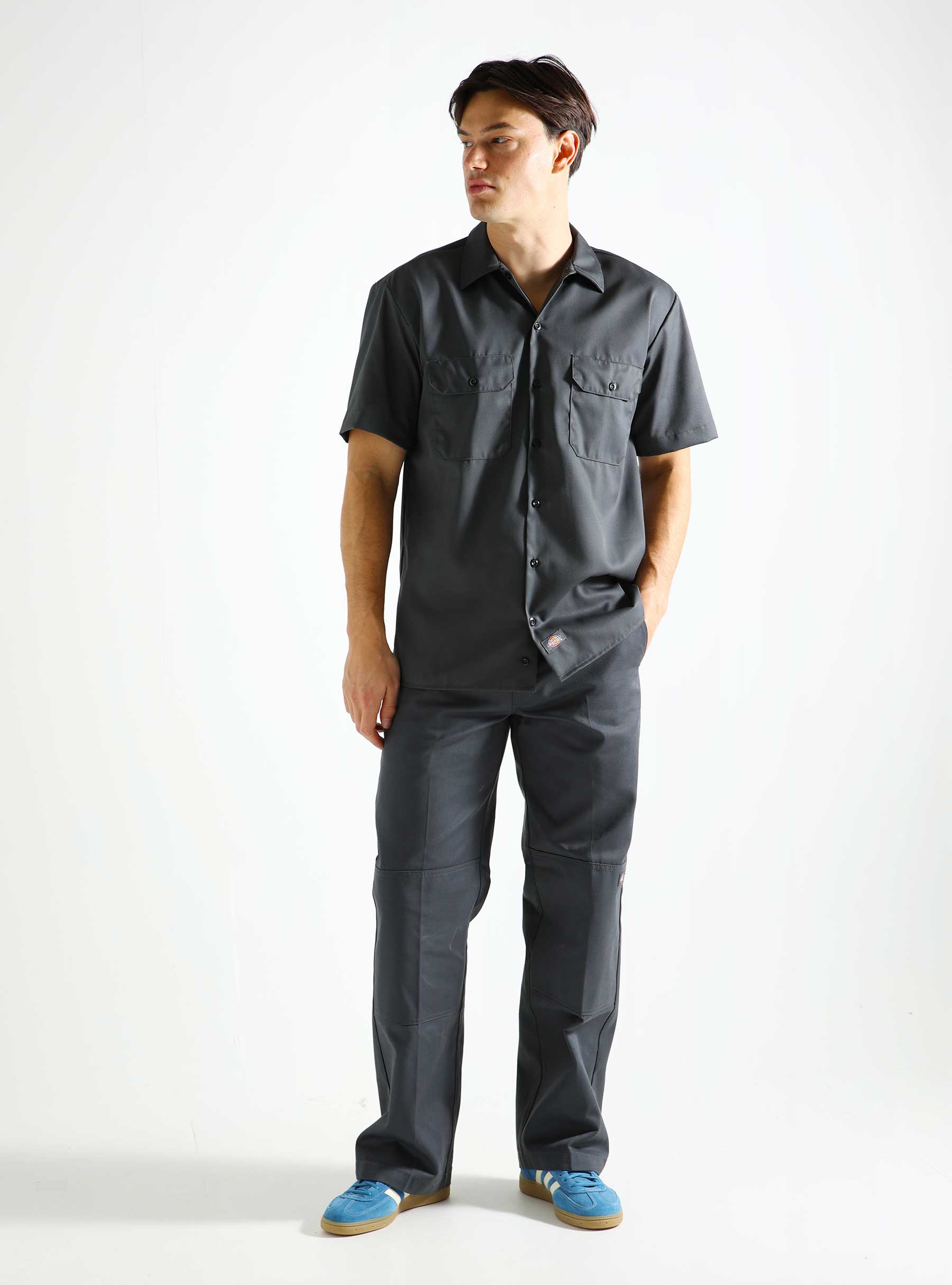 Dickies Work Shirt Ss Rec Charcoal Grey DK0A4XK7CH01