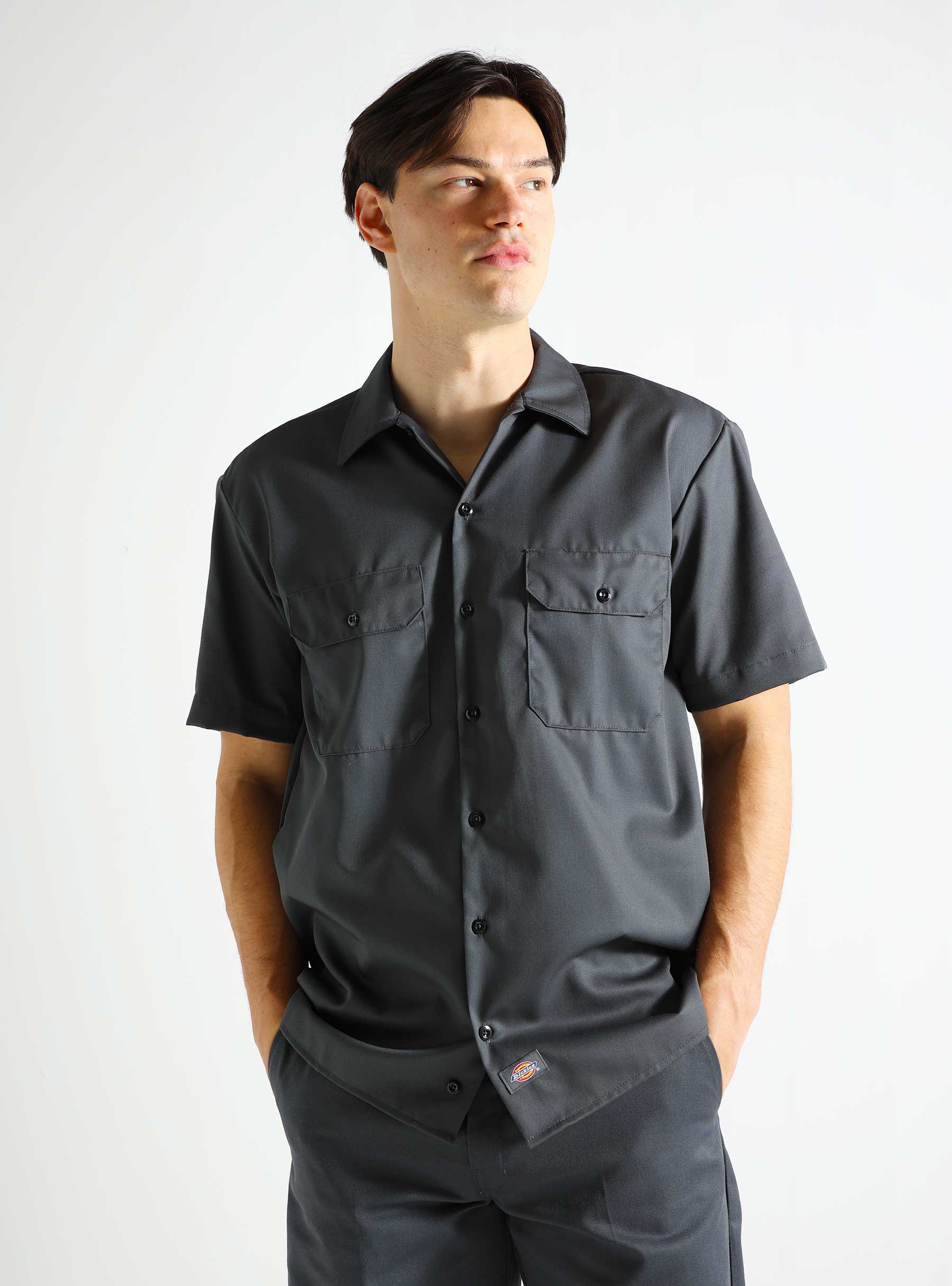 Dickies Work Shirt Ss Rec Charcoal Grey DK0A4XK7CH01