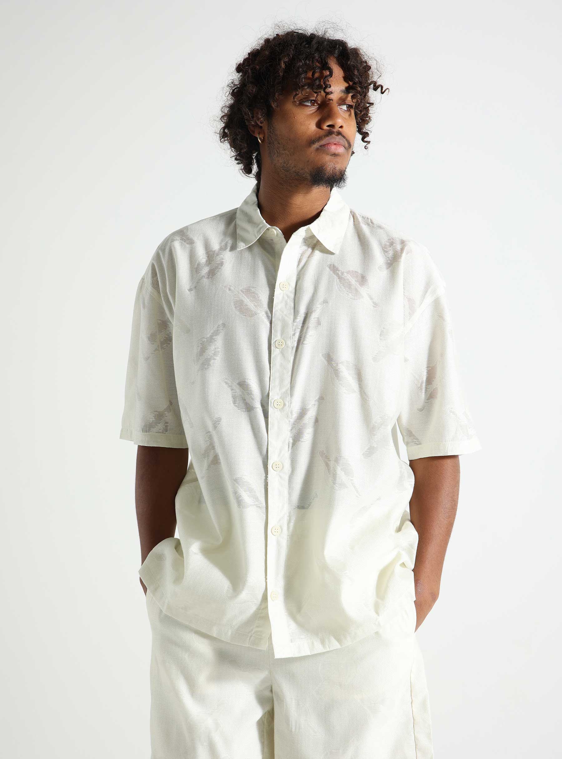 Daily Paper Salim Relaxed Shirt Frost White 2413001