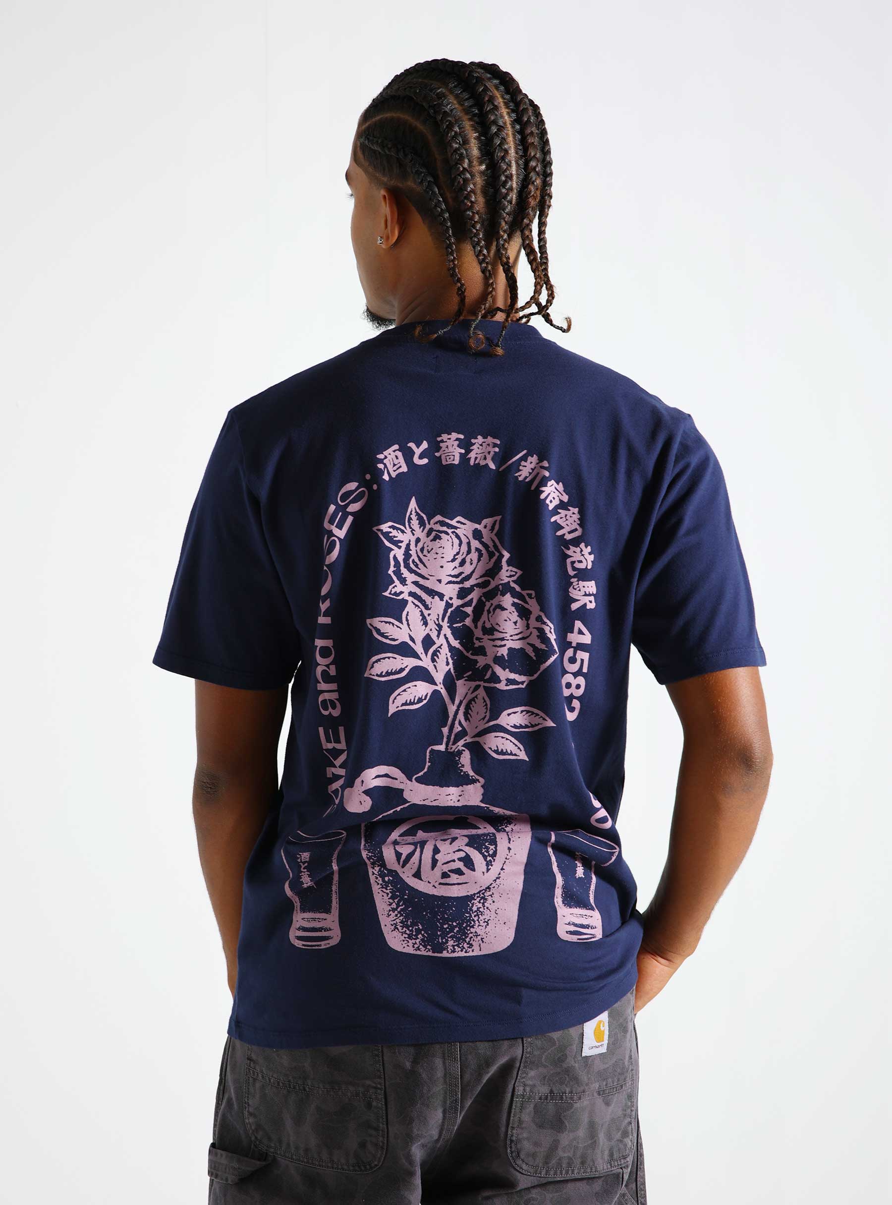 EDWIN Sake And Roses T-Shirt Maritime Blue I034184-0DM67