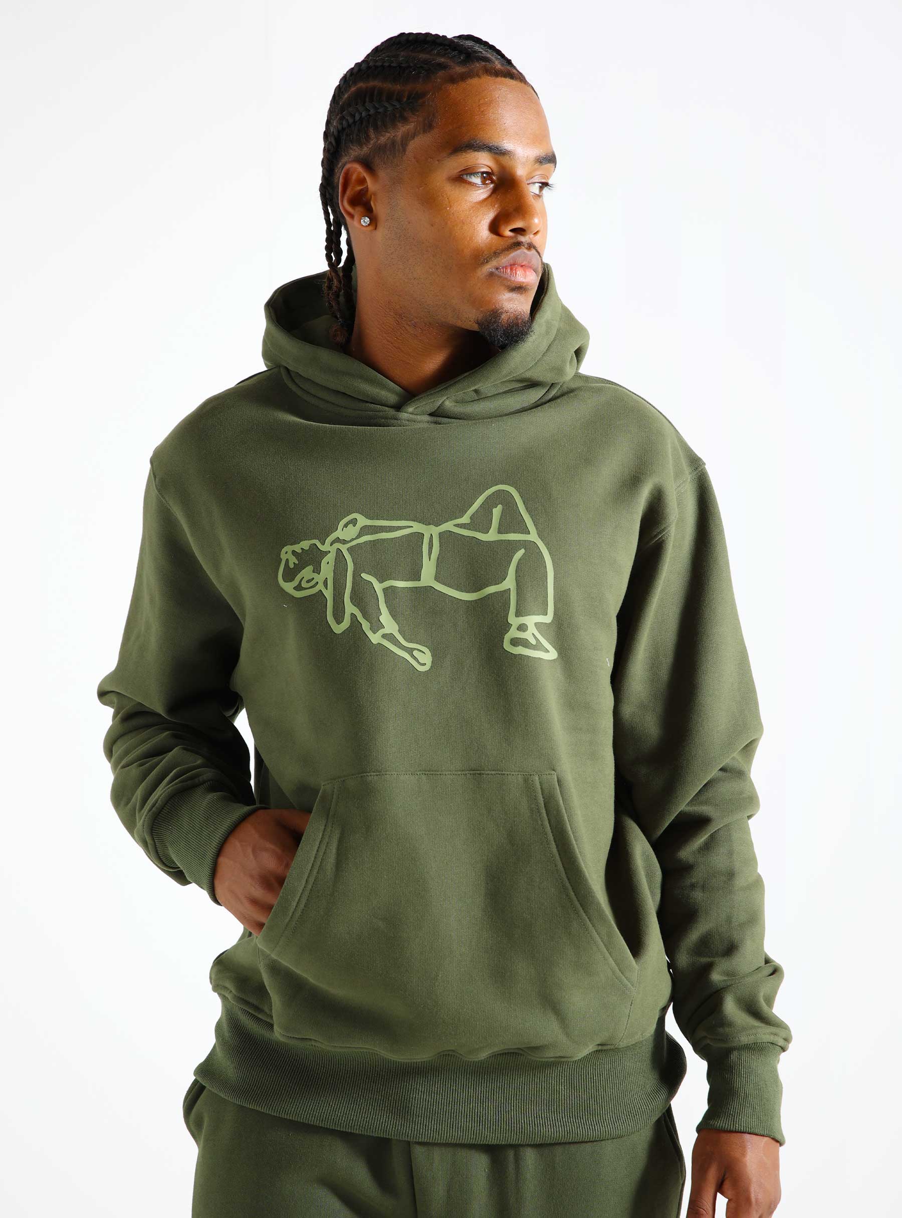 Freeter Sal Hoodie Forest Green freeter_aw24_32