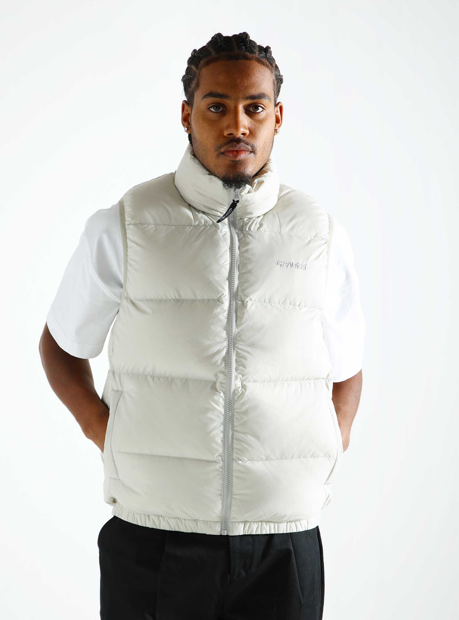 Gramicci Down Puffer Vest Light Beige G3FU-J001