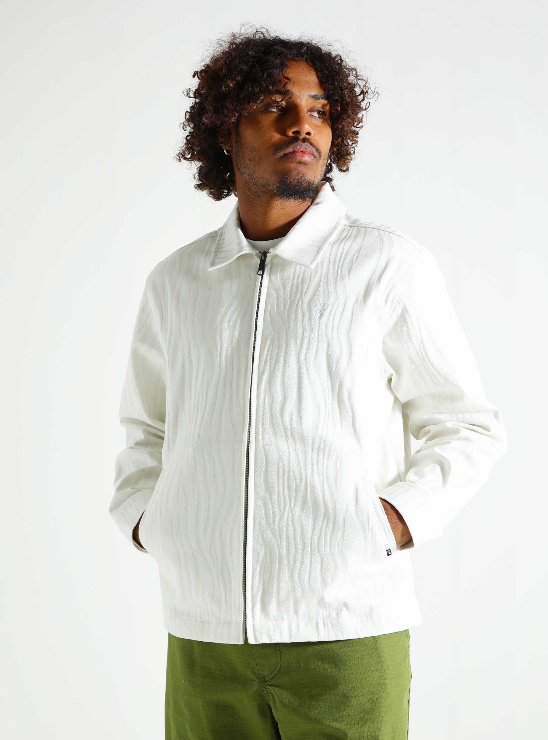 HUF Jacquard Tiger Work Jacket Ivory JK00428