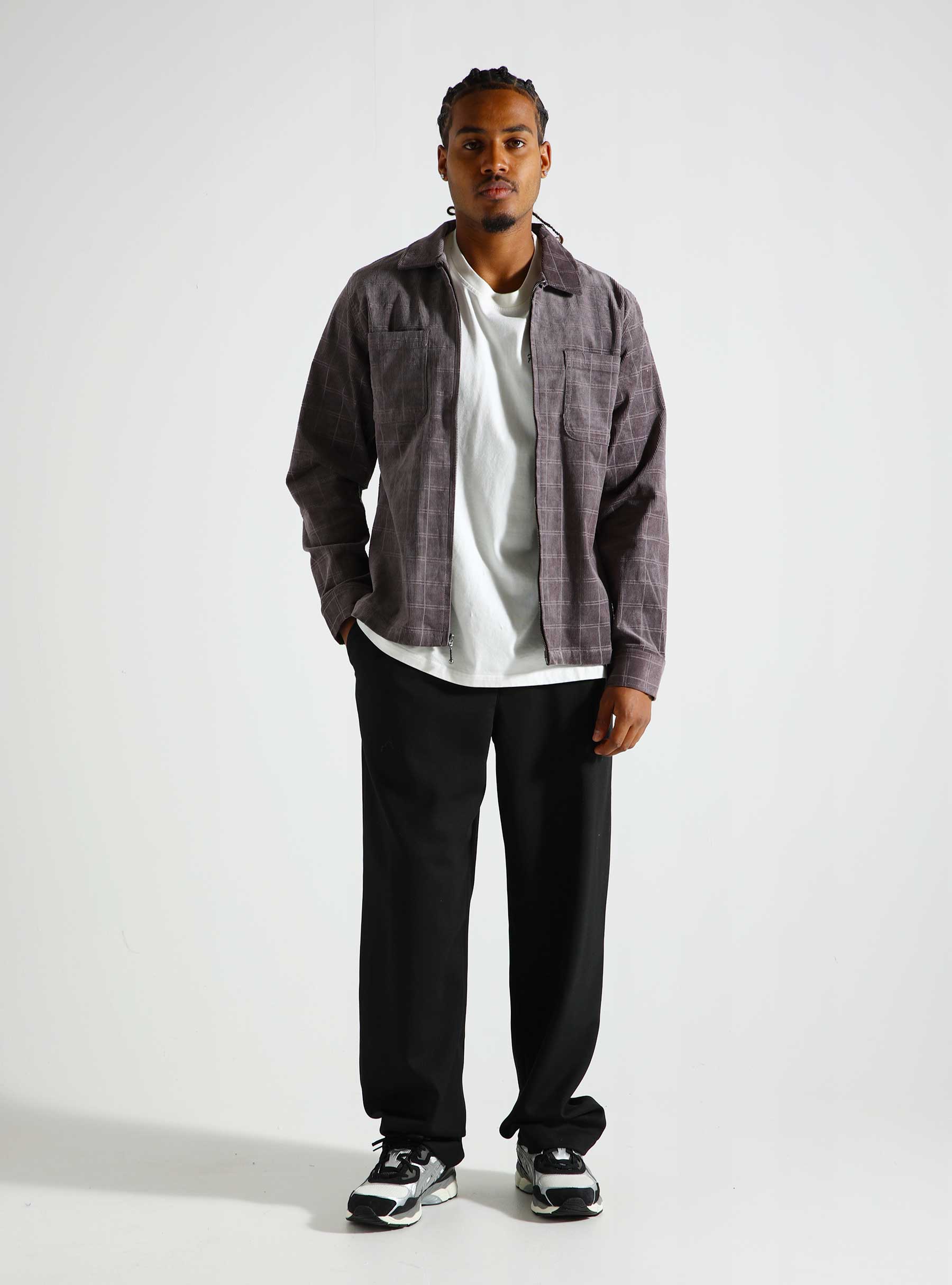 HUF Trenton Zip Shacket Raisin BU00217