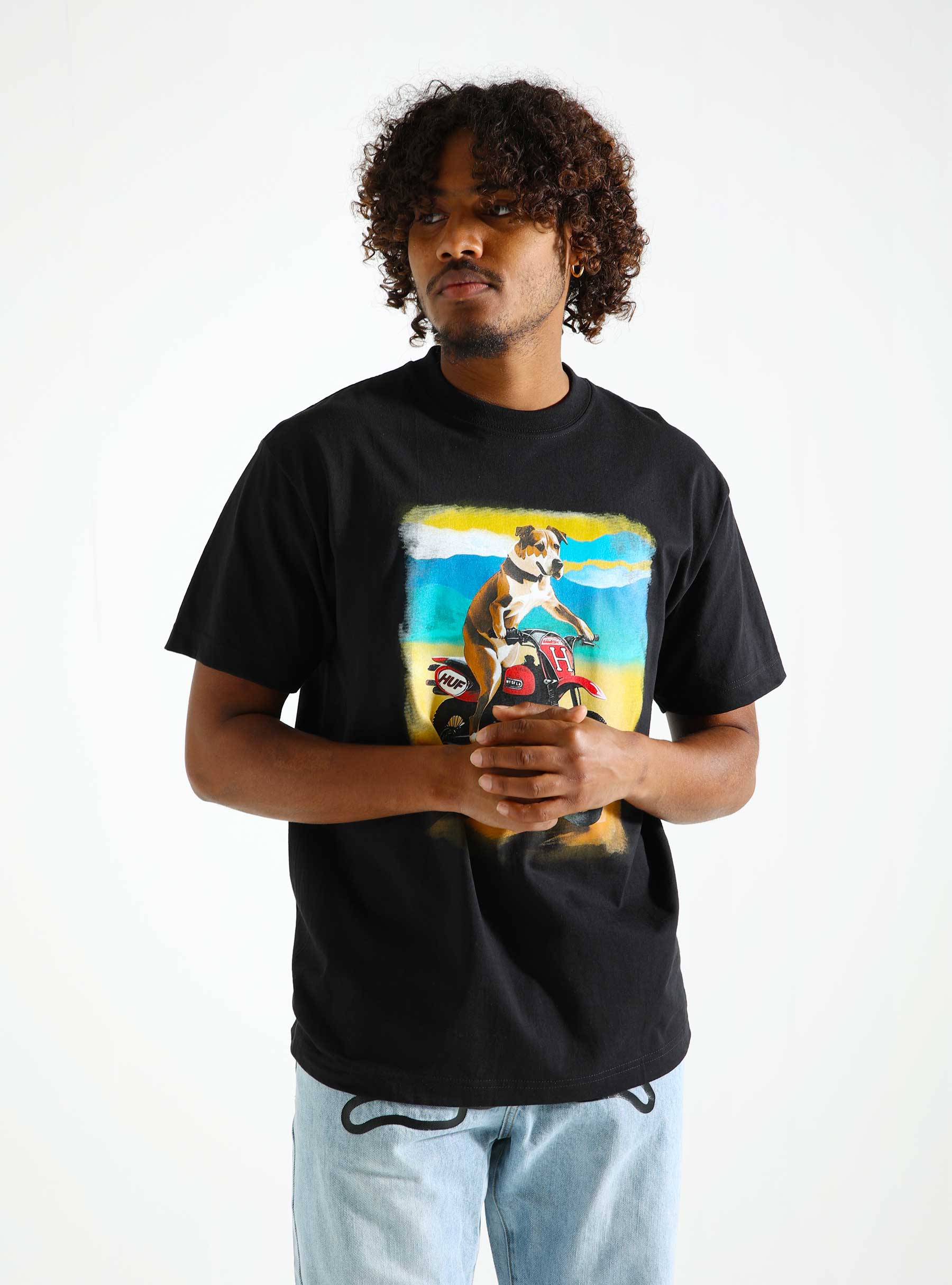 HUF Road Dog T-Shirt Black TS02231