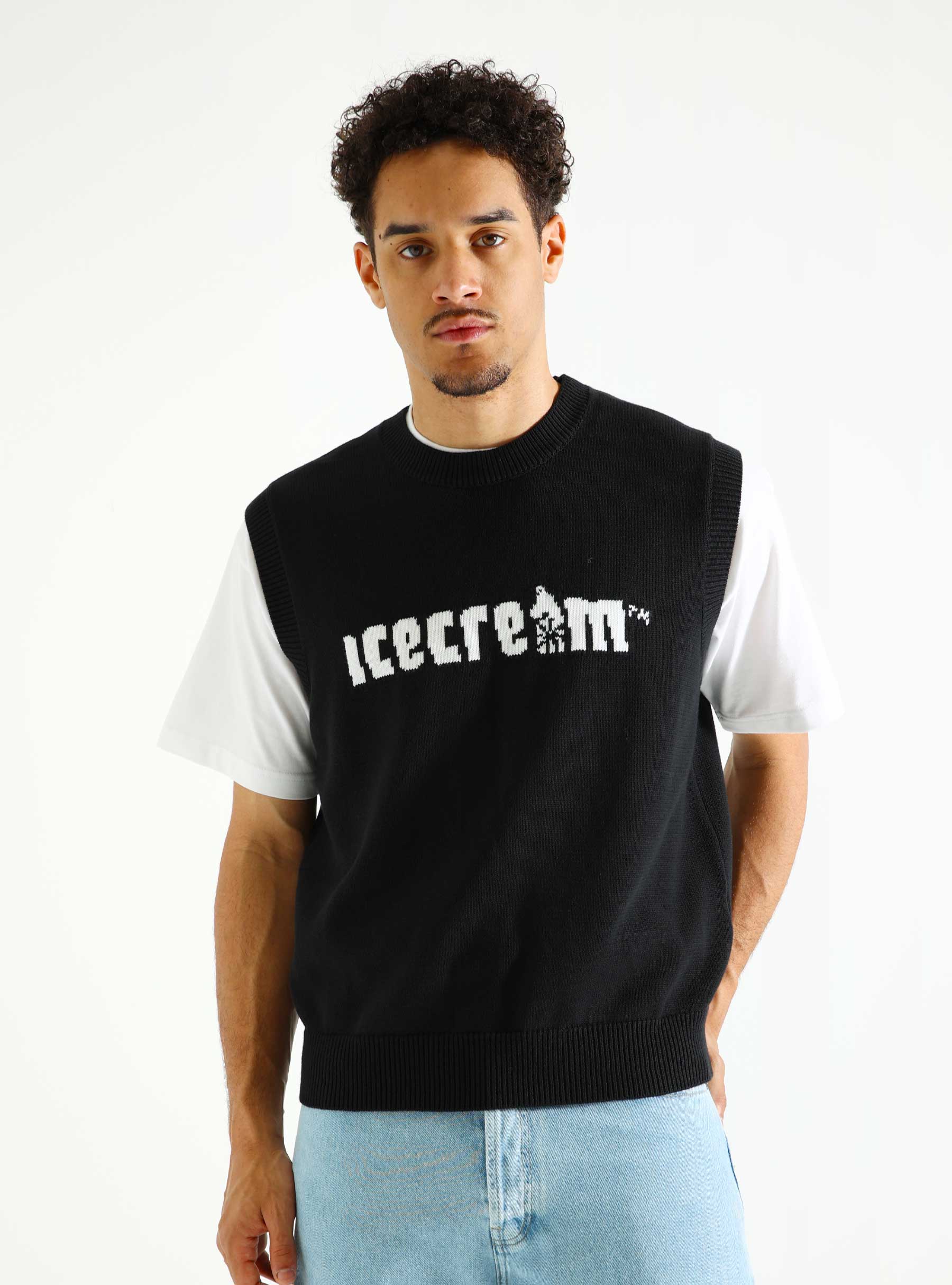 Icecream Straight Logo Vest Black IC24217