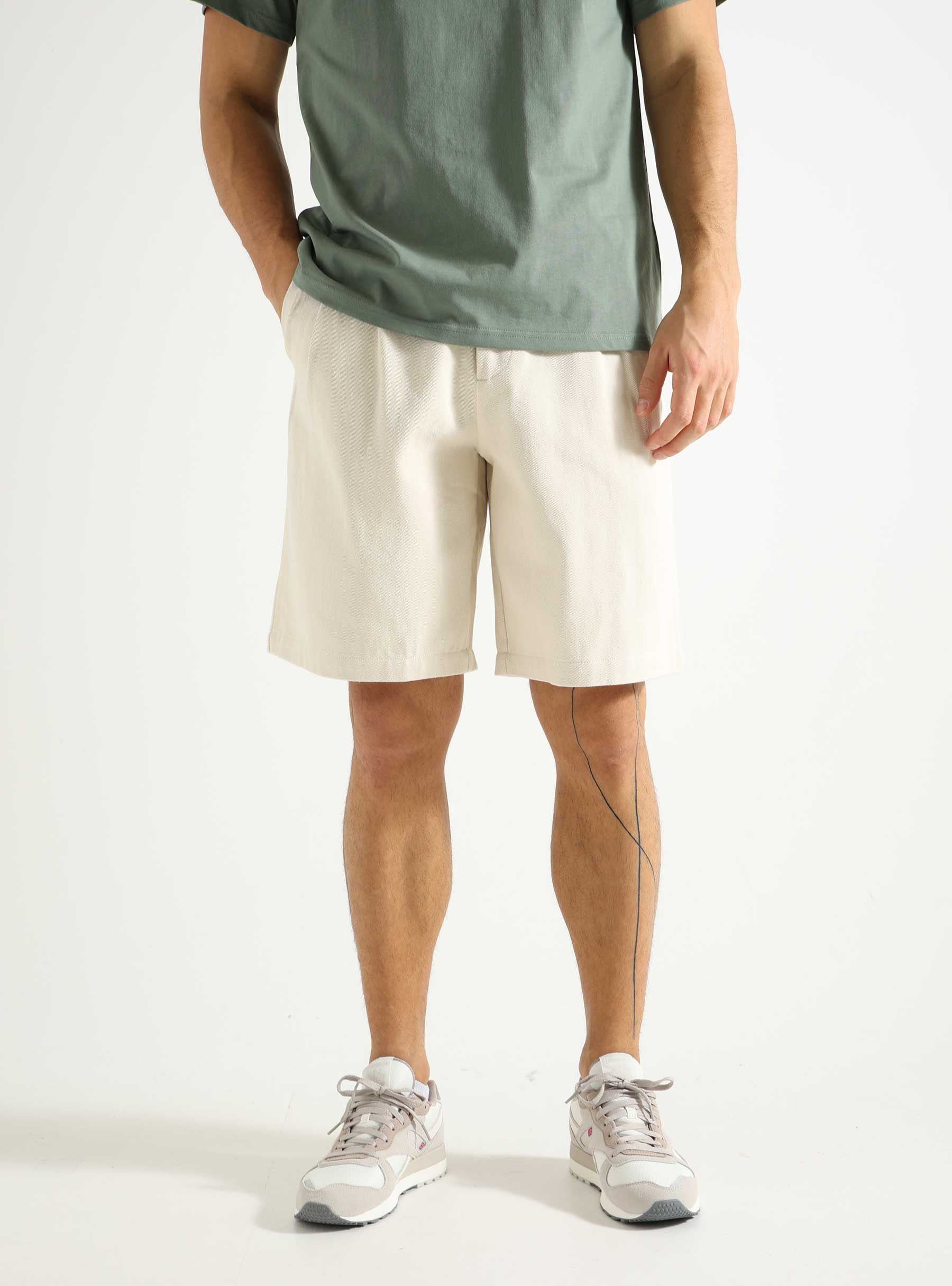 Brams Fruit Twill Shorts Creme Beige 184