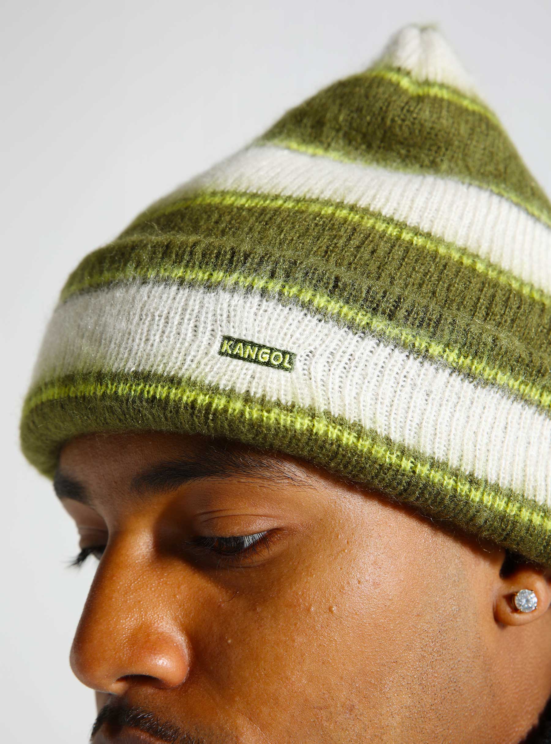 Kangol Fuzzy Stripe Beanie Sea Kelp K3725-SK301