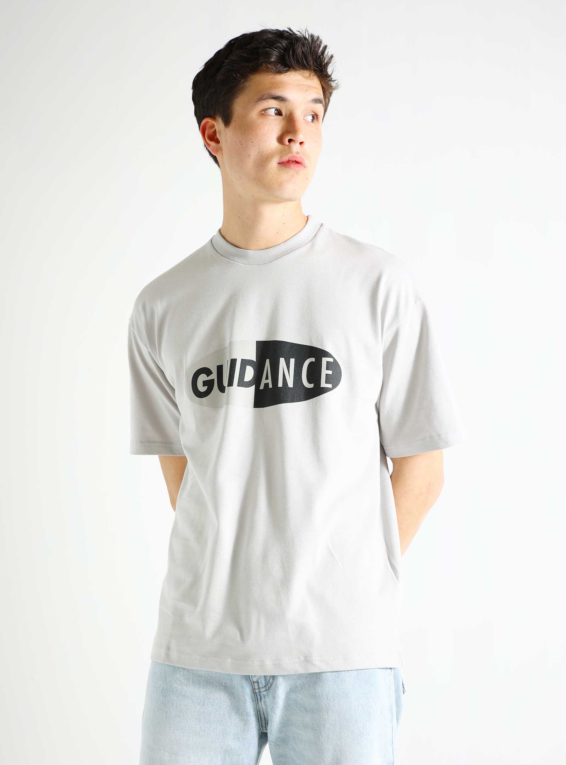 Lack of Guidance David T-shirt Light Grey SS24-41