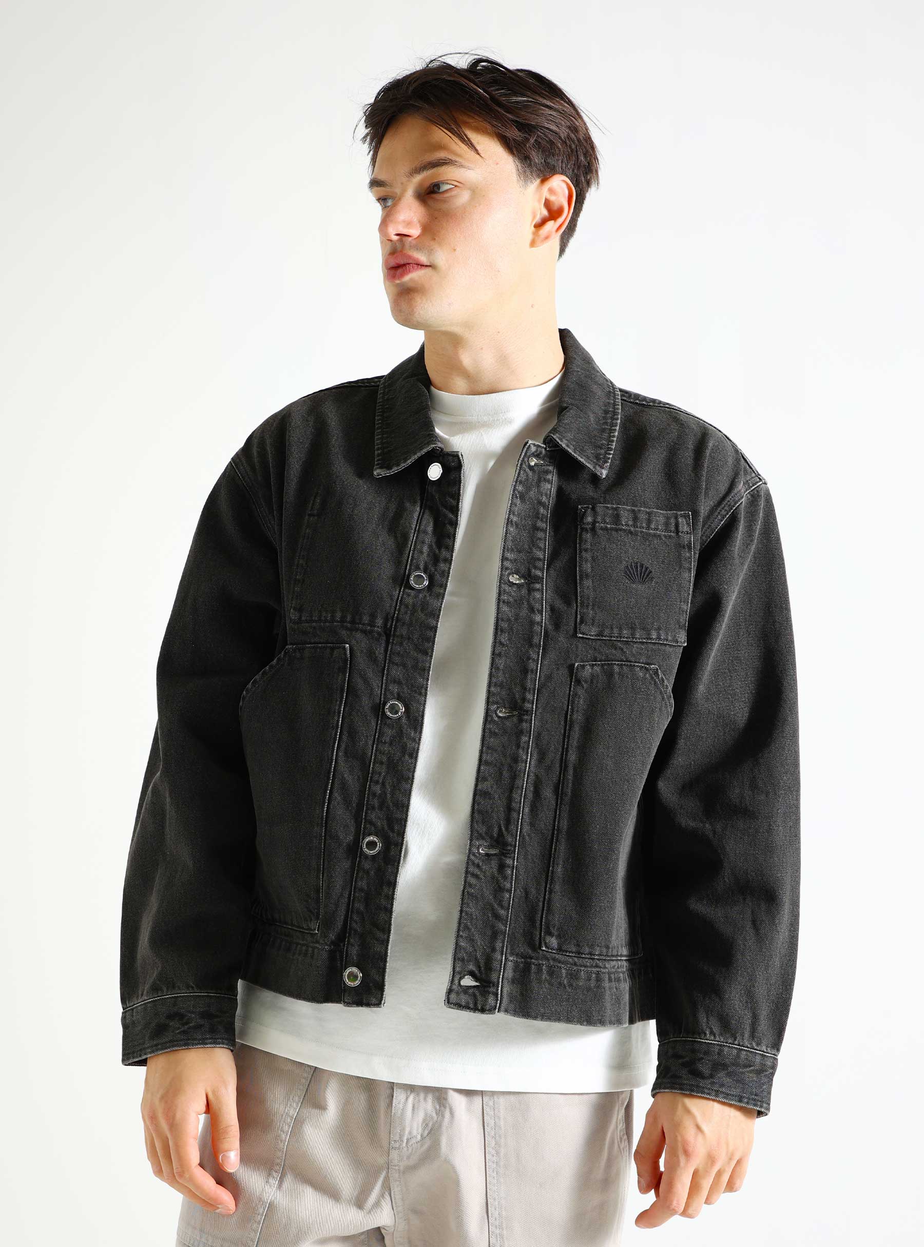 New Amsterdam Surf Association Work Jacket Black Stonewash 2401021001