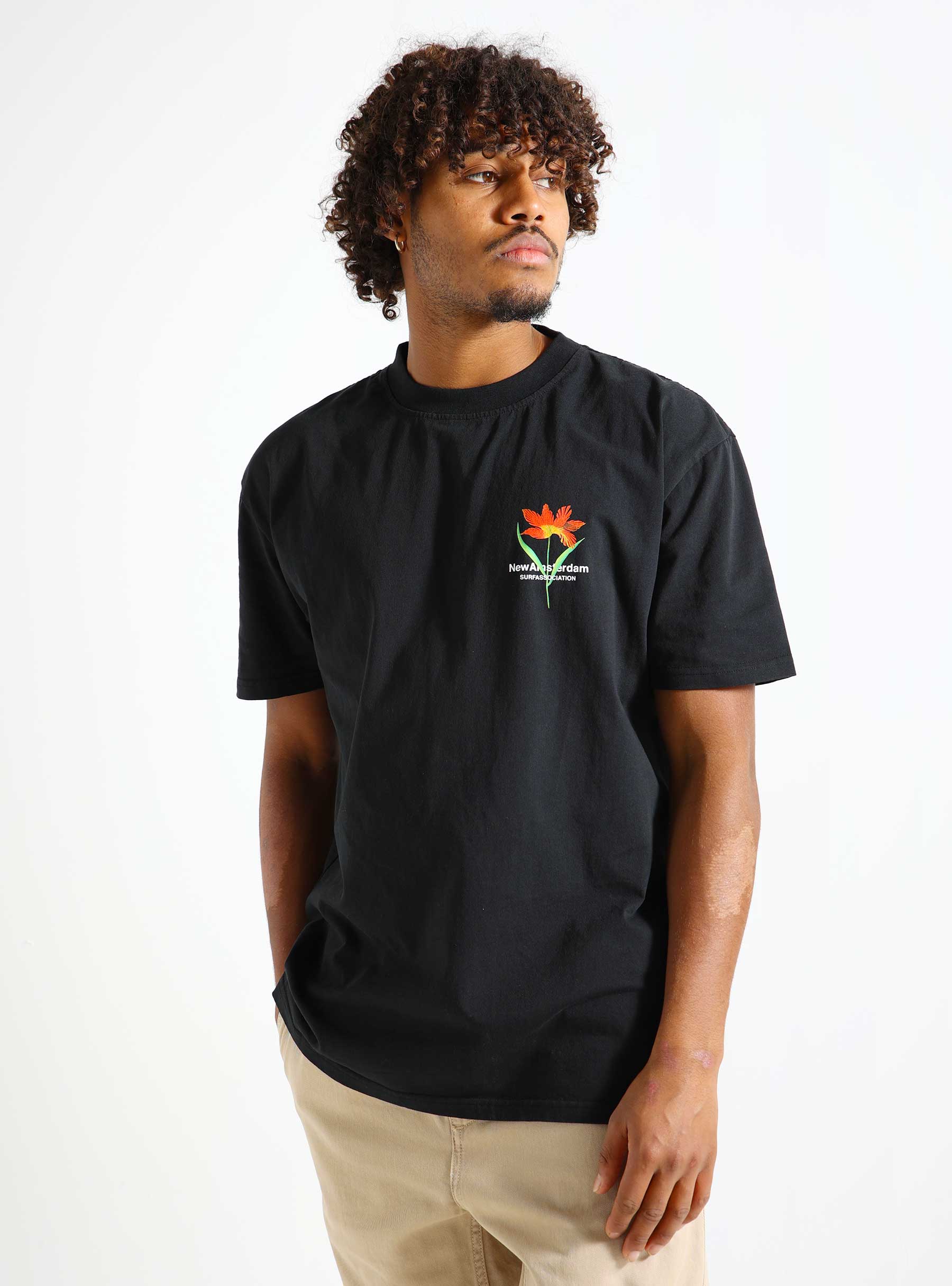 New Amsterdam Surf Association Tulip T-shirt Black 2401095002