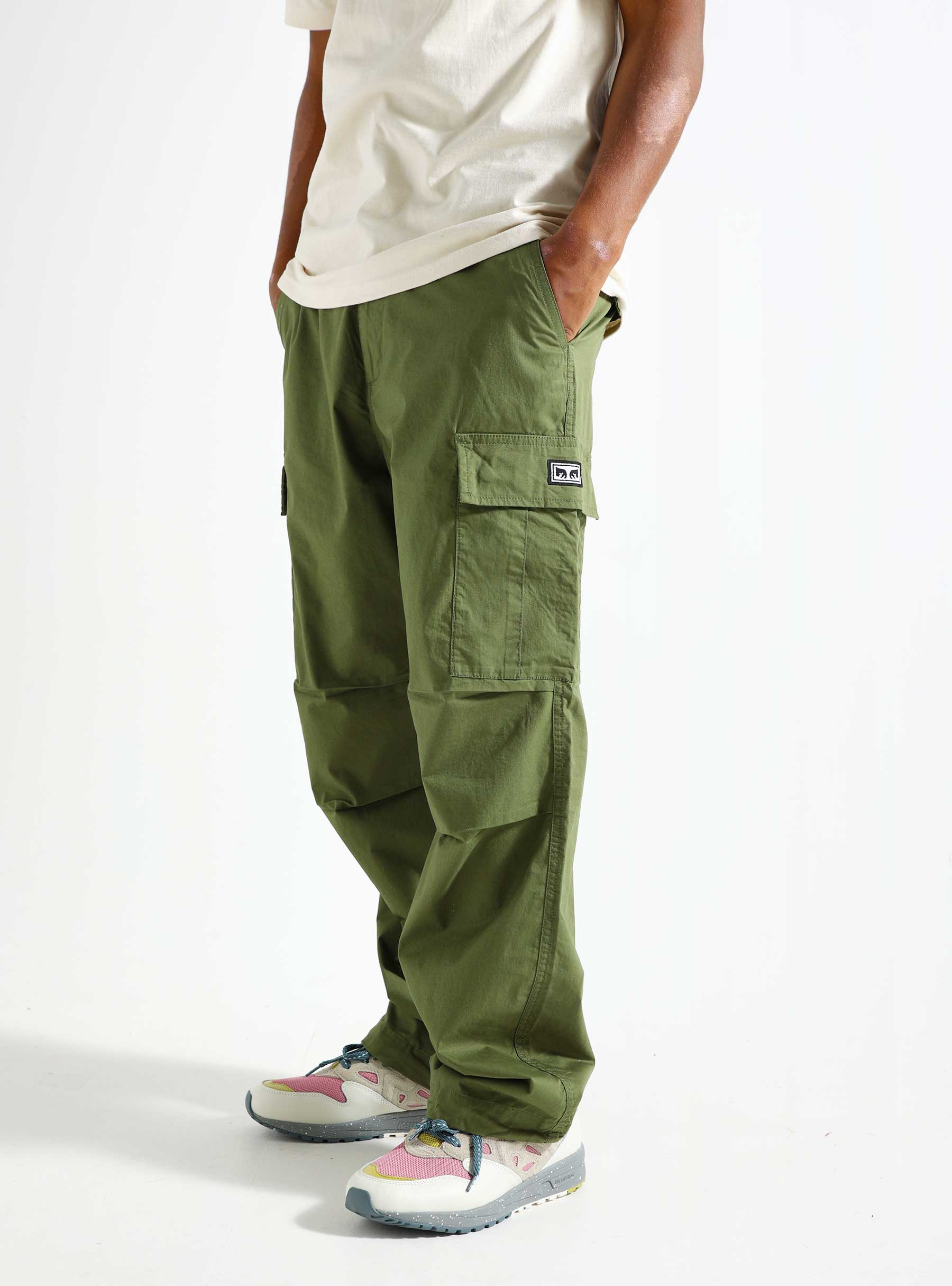 Obey Big Timer Cargo Pant Army 142020223-ARM