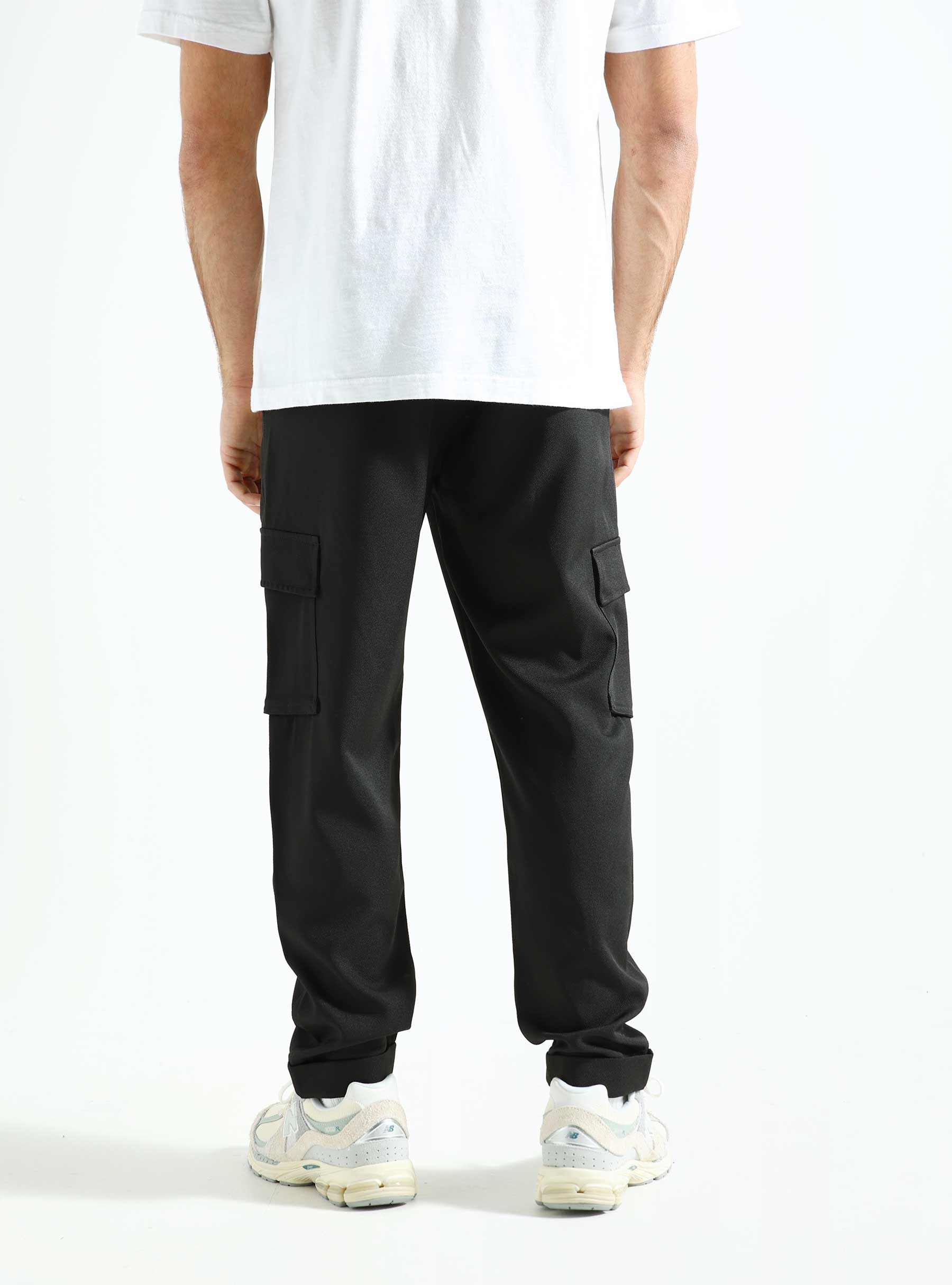 OLAF Cargo Slim Elasticated Trousers Black M160406