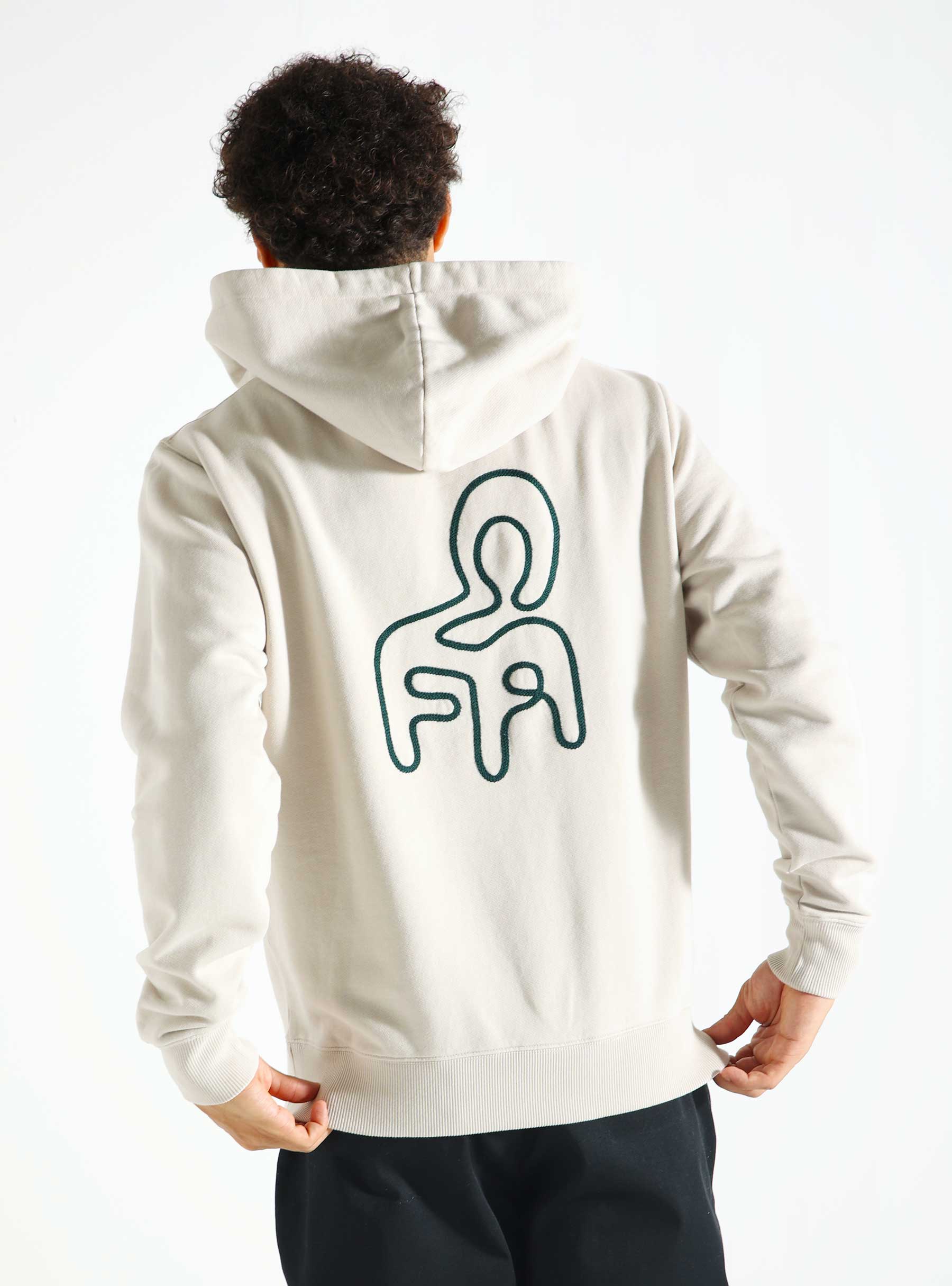 OLAF Chair Logo Hoodie Cement M190208