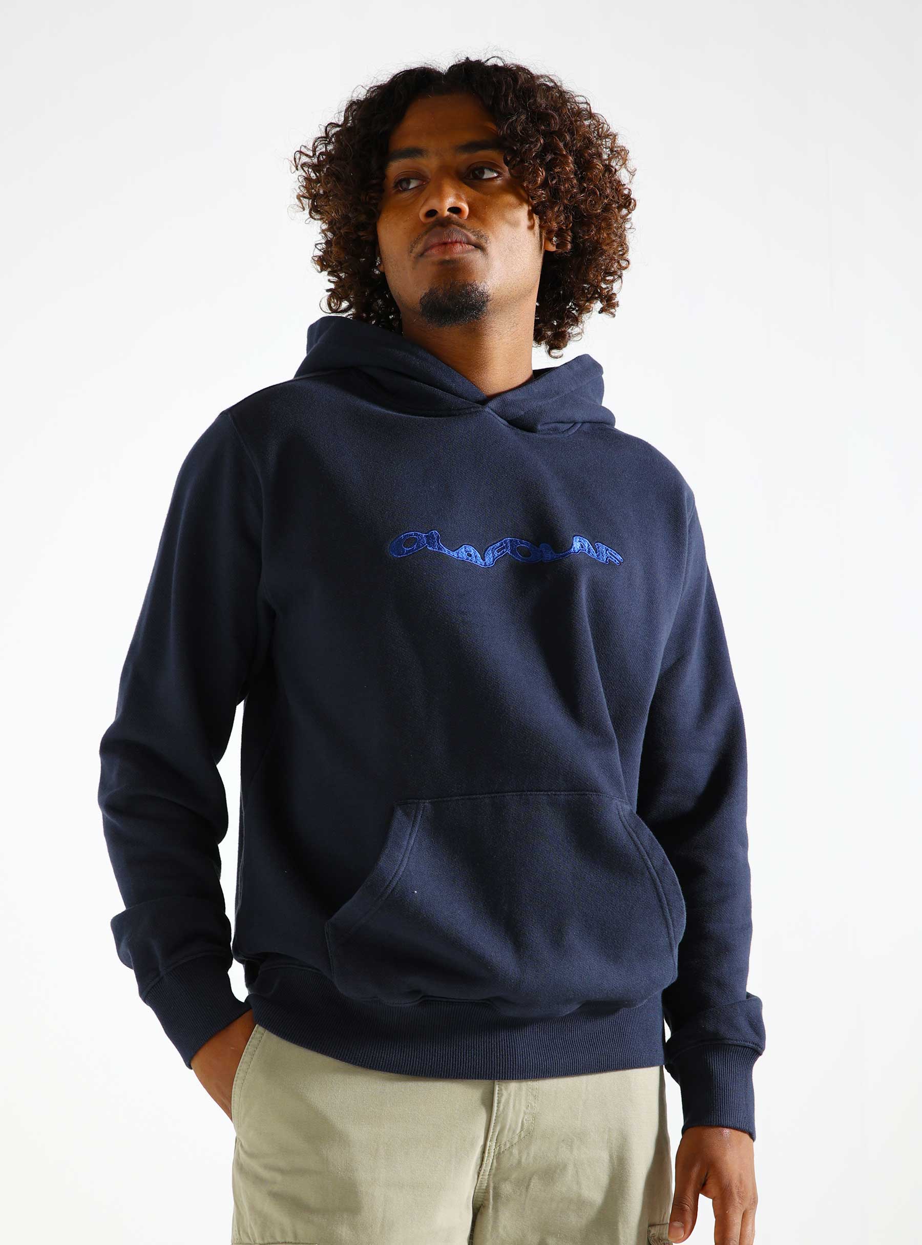 OLAF Wavy Drift Hoodie Navy M180209