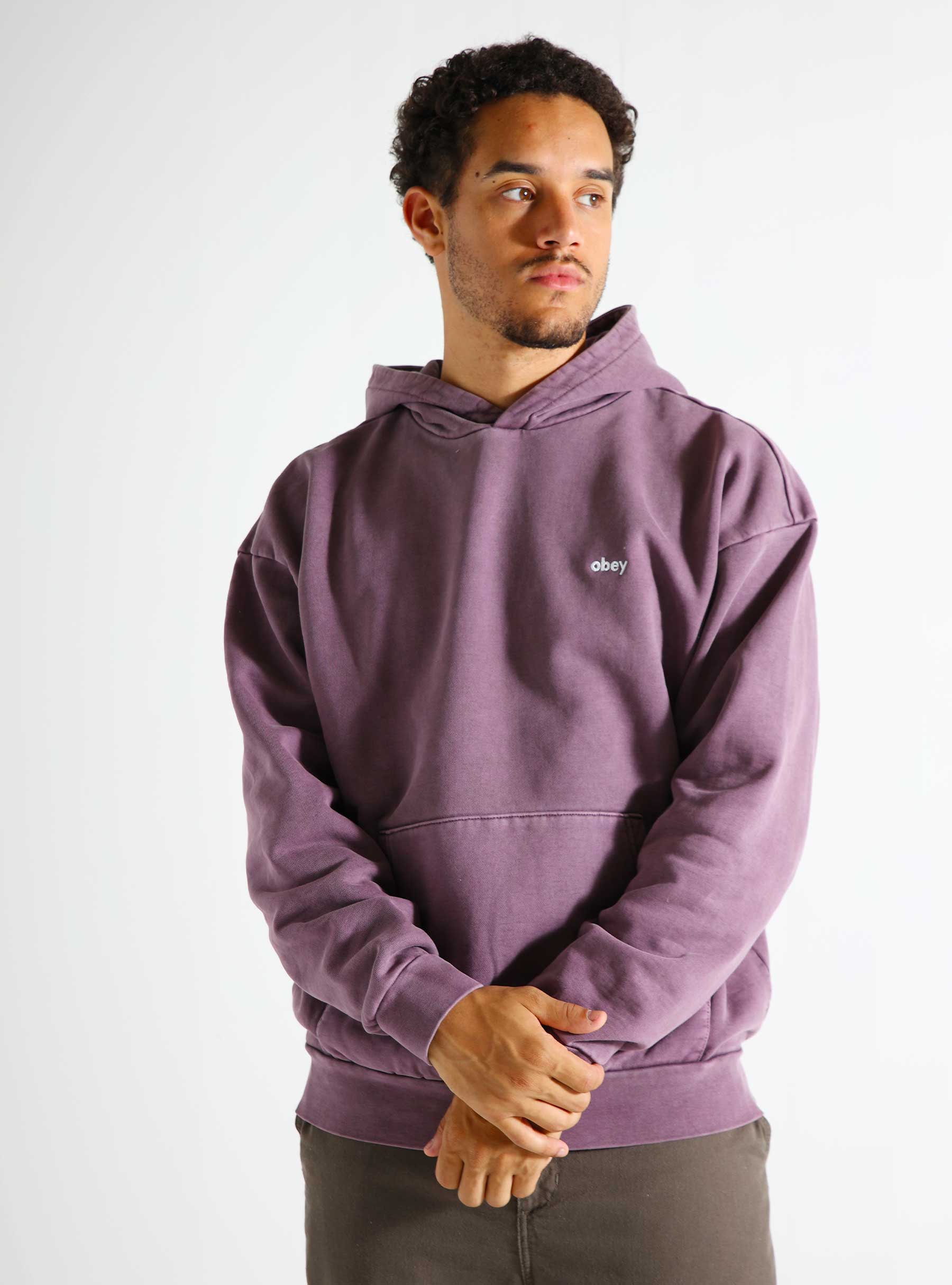 Obey Lowercase Pigment Hoodie Pigment Plum Perfect 112470194-PLP