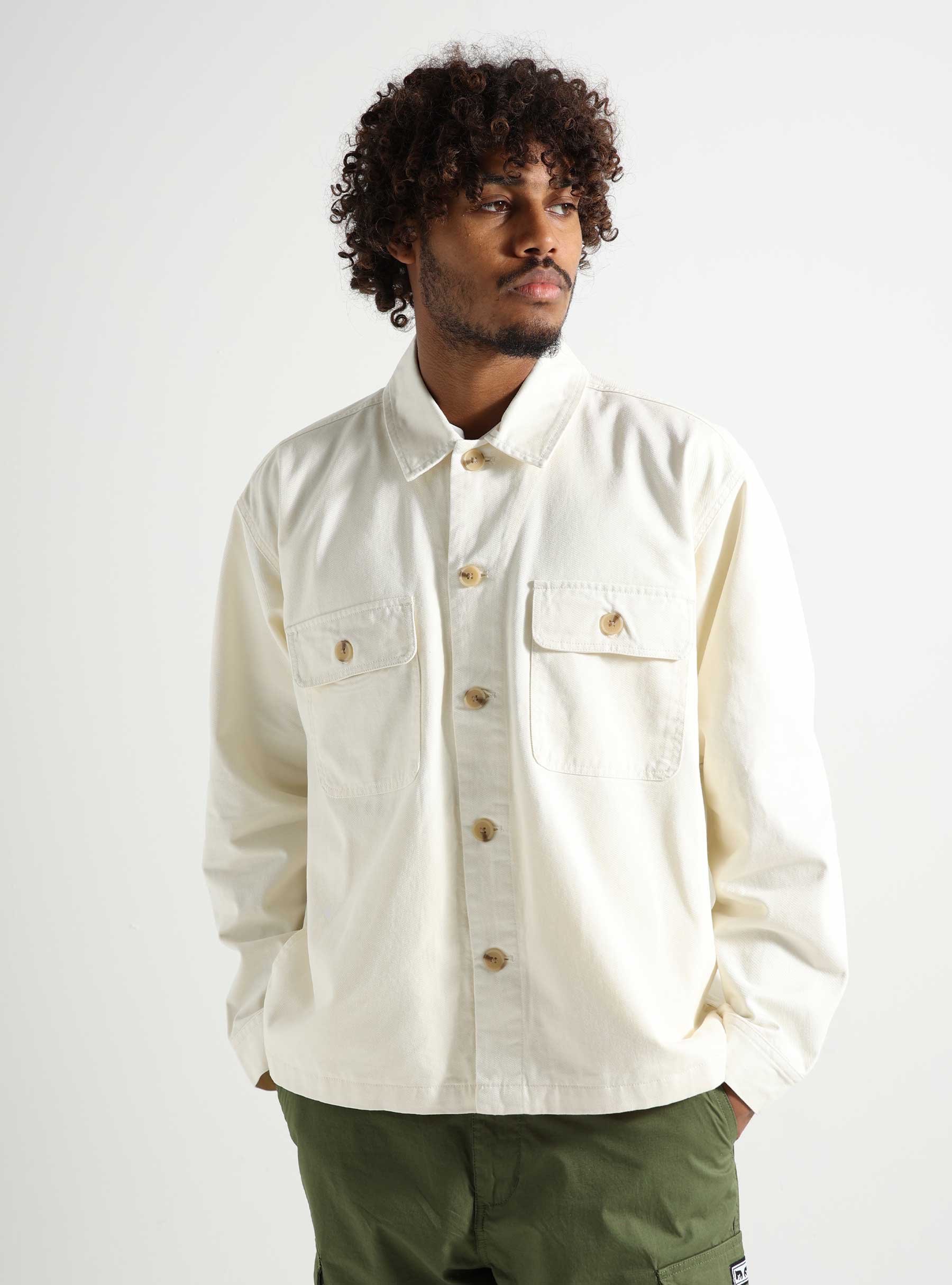 Obey Afternoon Shirt Jacket Unbleached 121160056-UBL